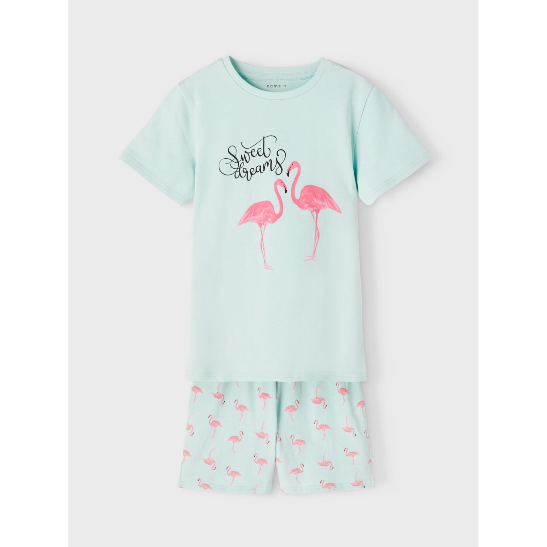 Pyjama fille Name it Nightset flamingo