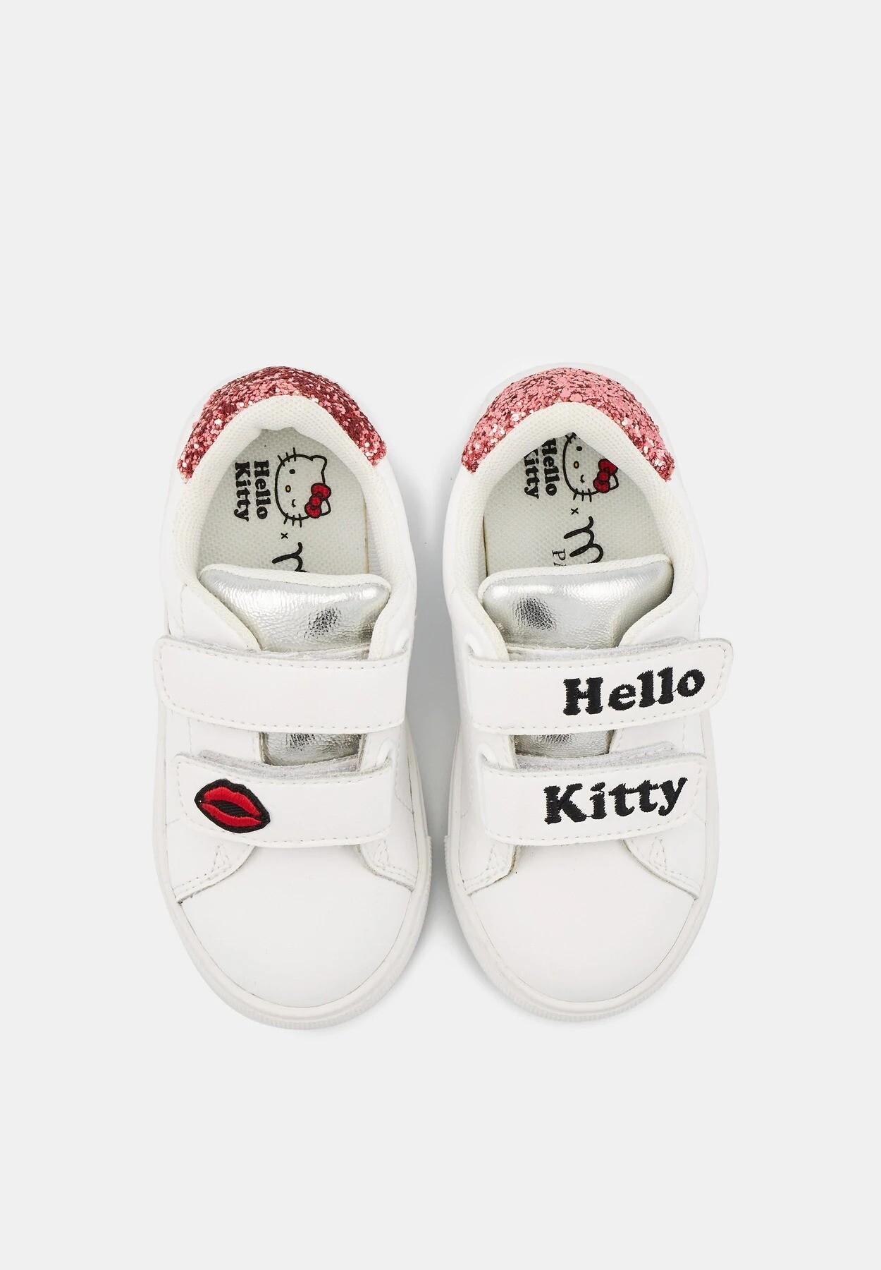 Baskets fille Bons Baisers de Paname Mini Edith Hello Kitty - Glitter Rose