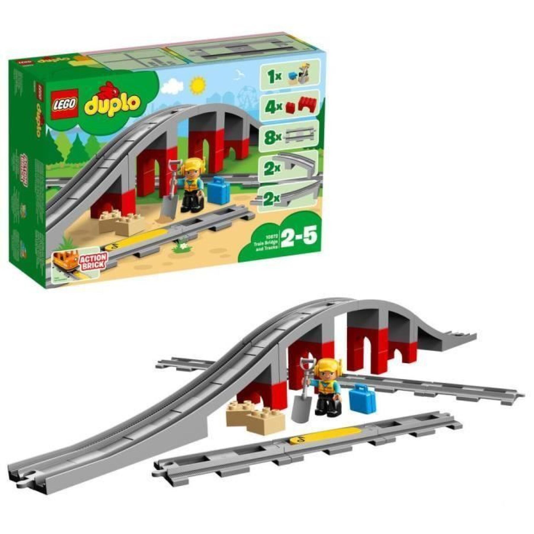 Jeux de construction Rails et pont du train Lego Duplo