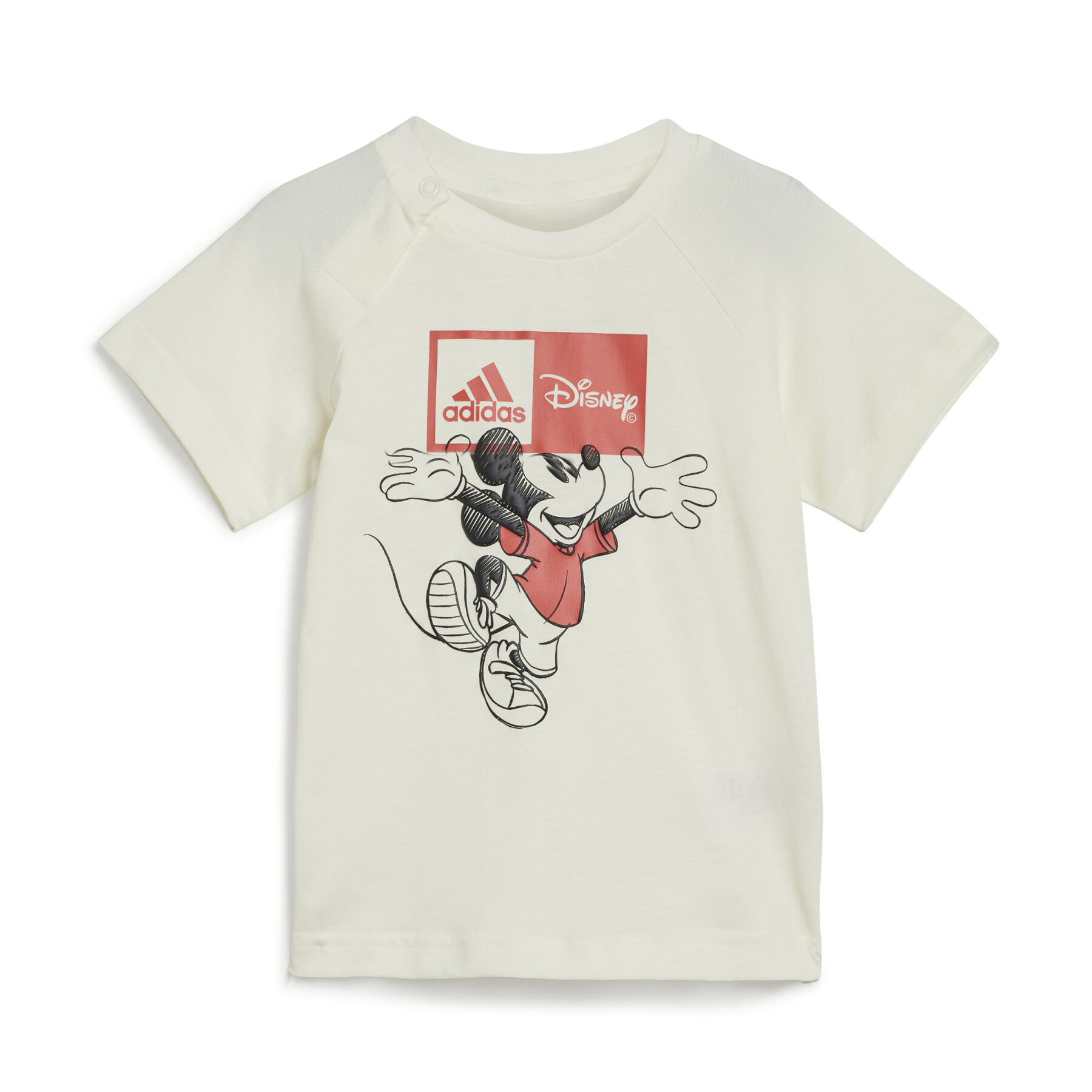 Ensemble t-shirt , short et bavoir bébé adidas Disney Mickey Mouse