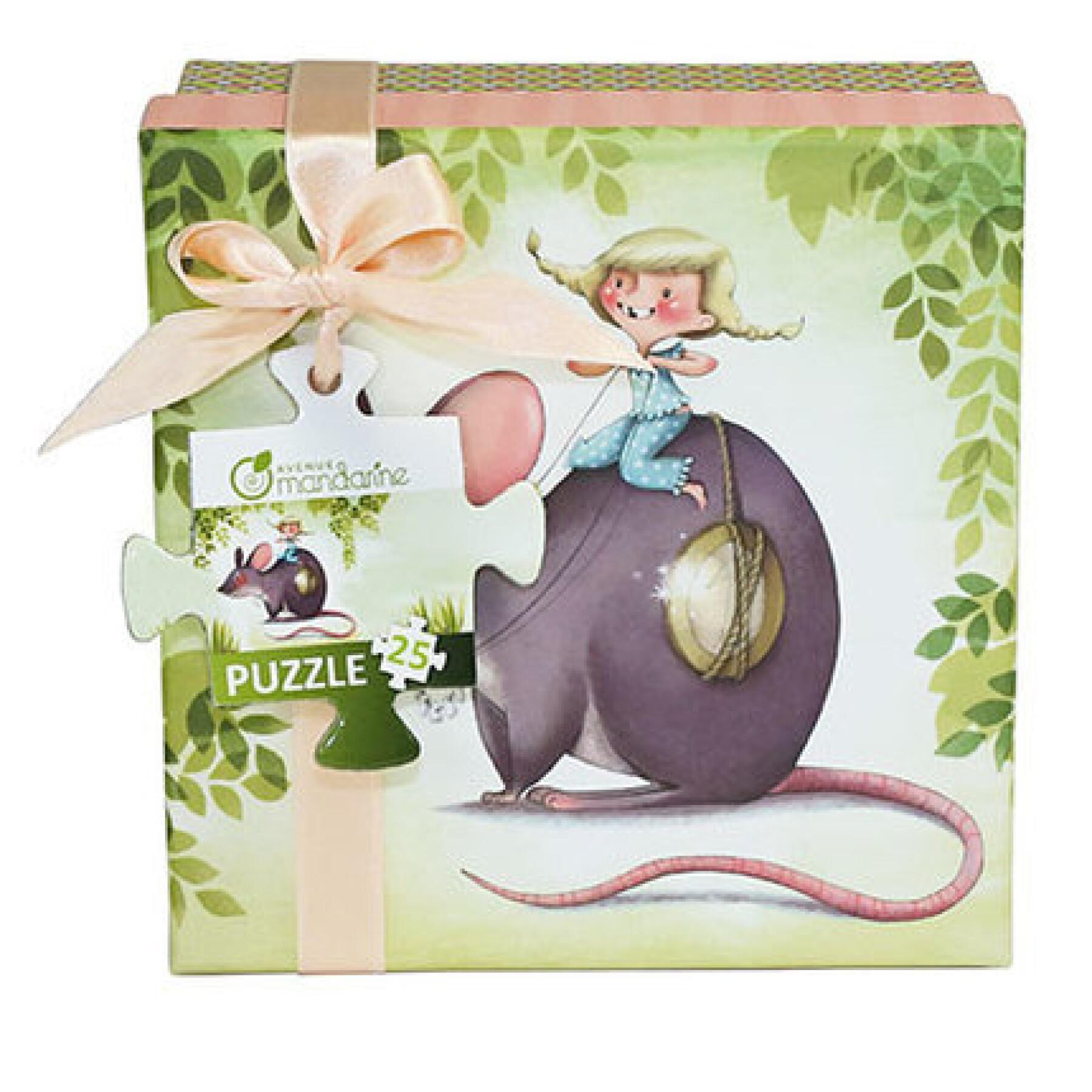 Coffret puzzle 25 pièces - La petite souris Avenue Mandarine