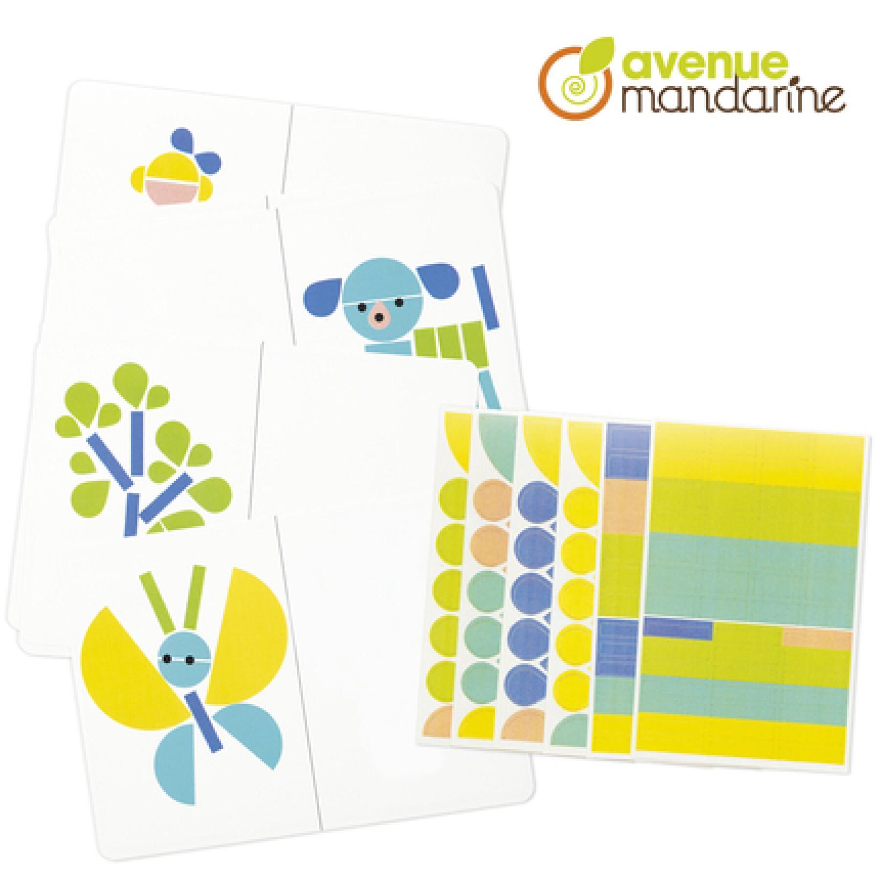 Boîte créative - Educativ' Stickers Copier-coller Avenue Mandarine