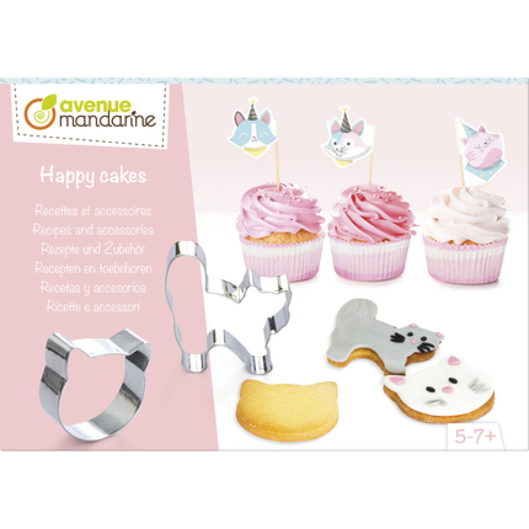 Boîte créative recette et accessoire Happy Cakes Chat Avenue Mandarine