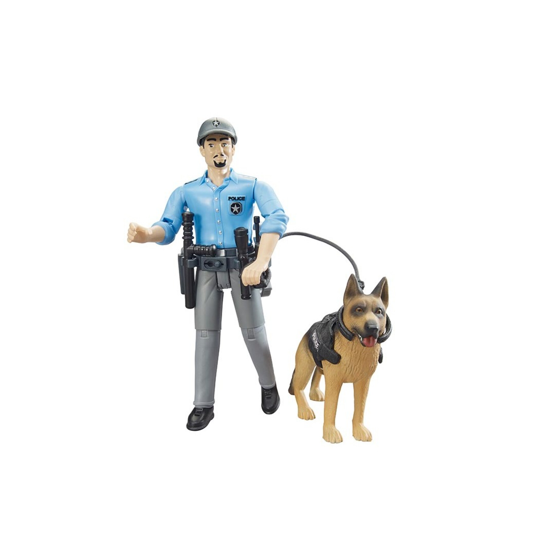 Figurine - Policier Avec Chien Bruder