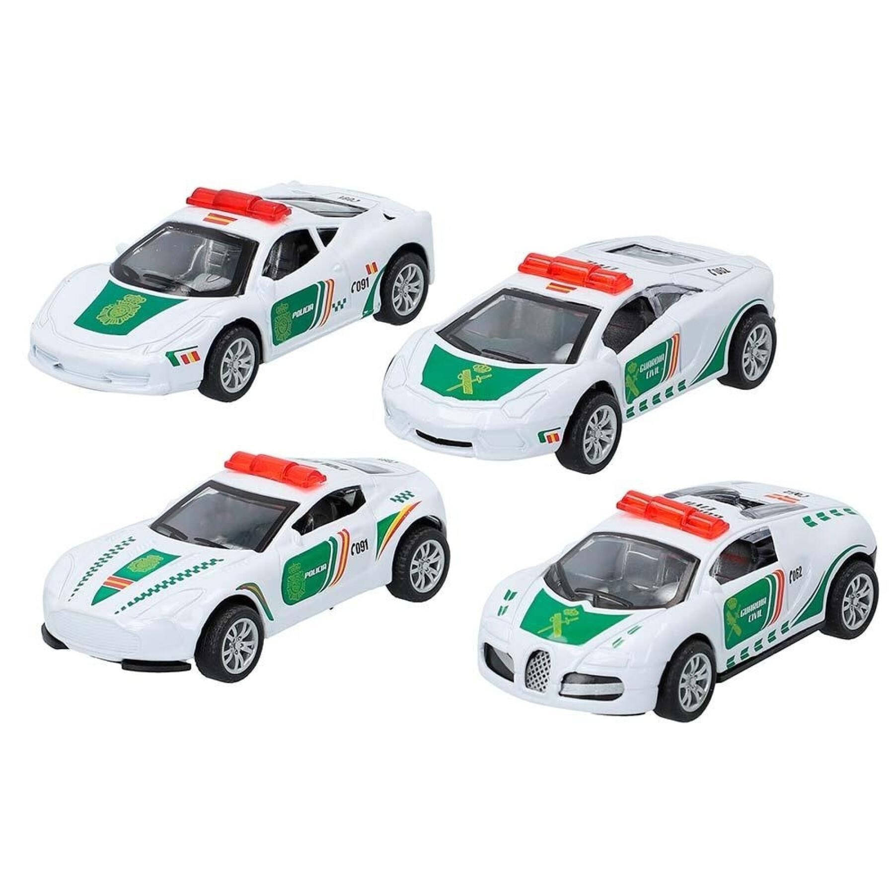 Lot de 4 voitures Guardia Civil métal CB Toys Speed&go échelle 1:43