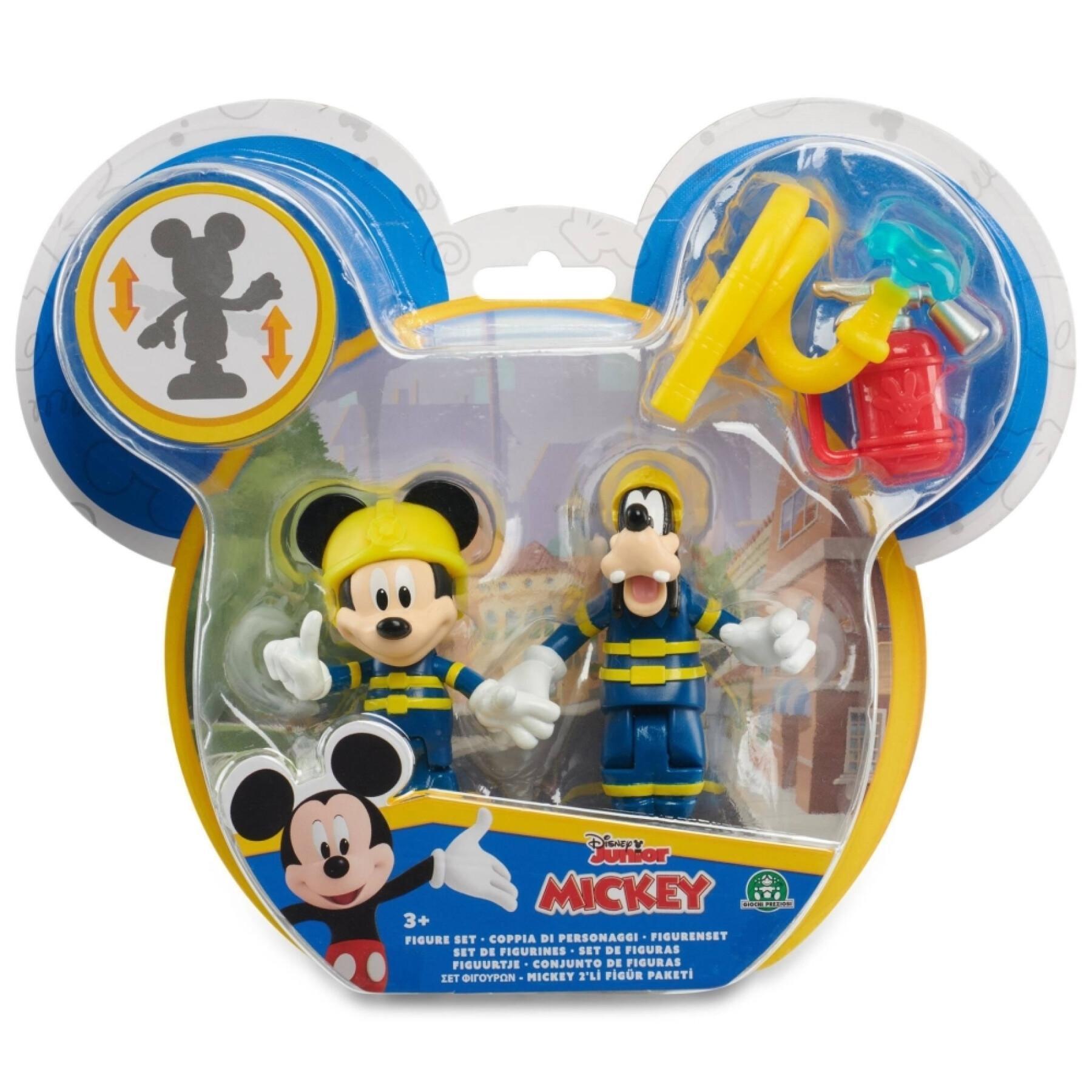 Lot de 2 figurines articulées assorties Disney Mickey