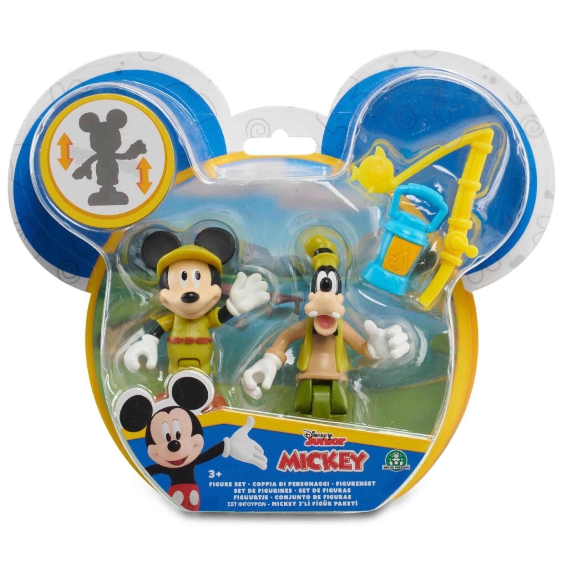 Figurines articulées assorties Disney Mickey (x2)