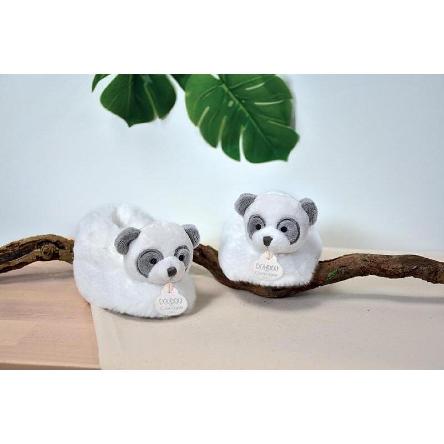 Chaussons avec hochet bébé Doudou & compagnie Unicef - Panda Roux