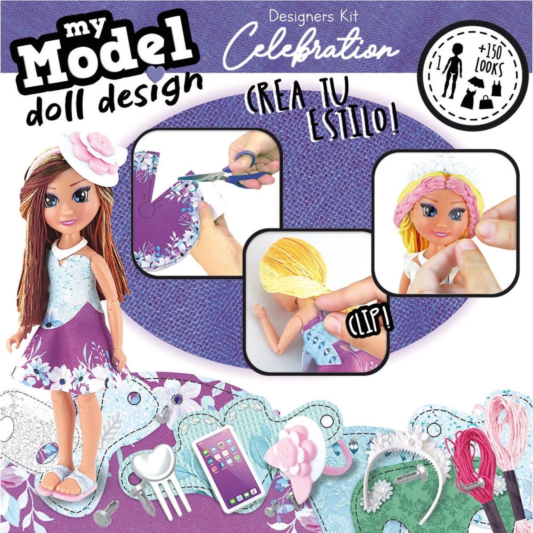 Coffret vêtements pour poupée Educa My Model Doll Design Celebration