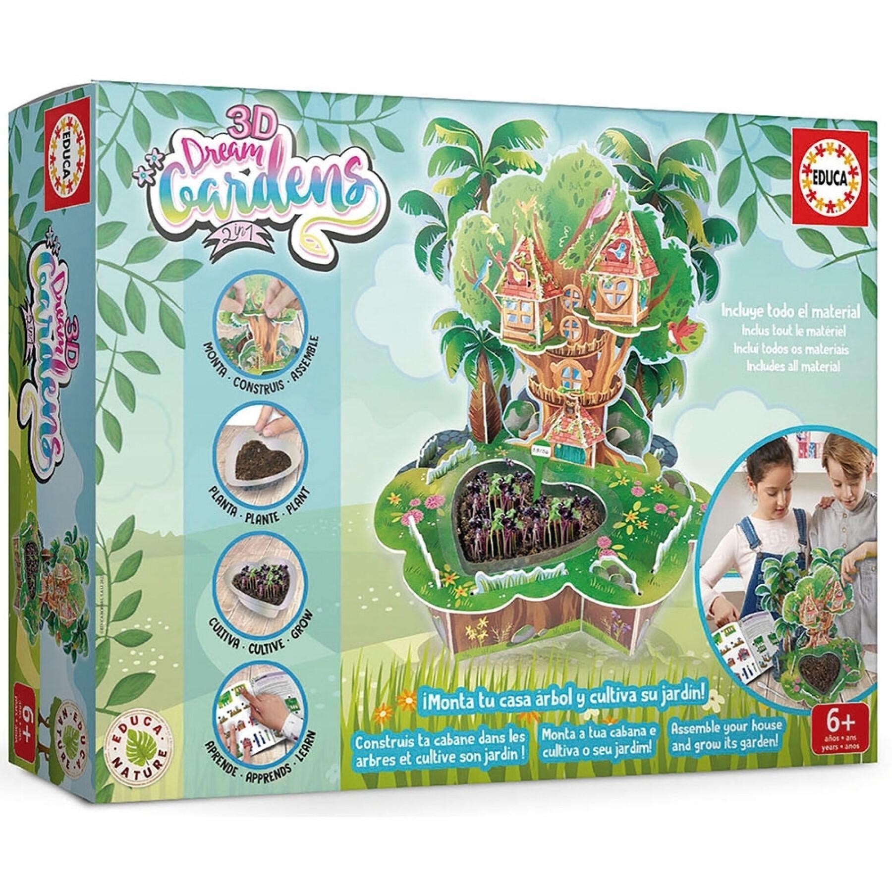 Kit de jardinage Educa 3D Dream Garden Tree House