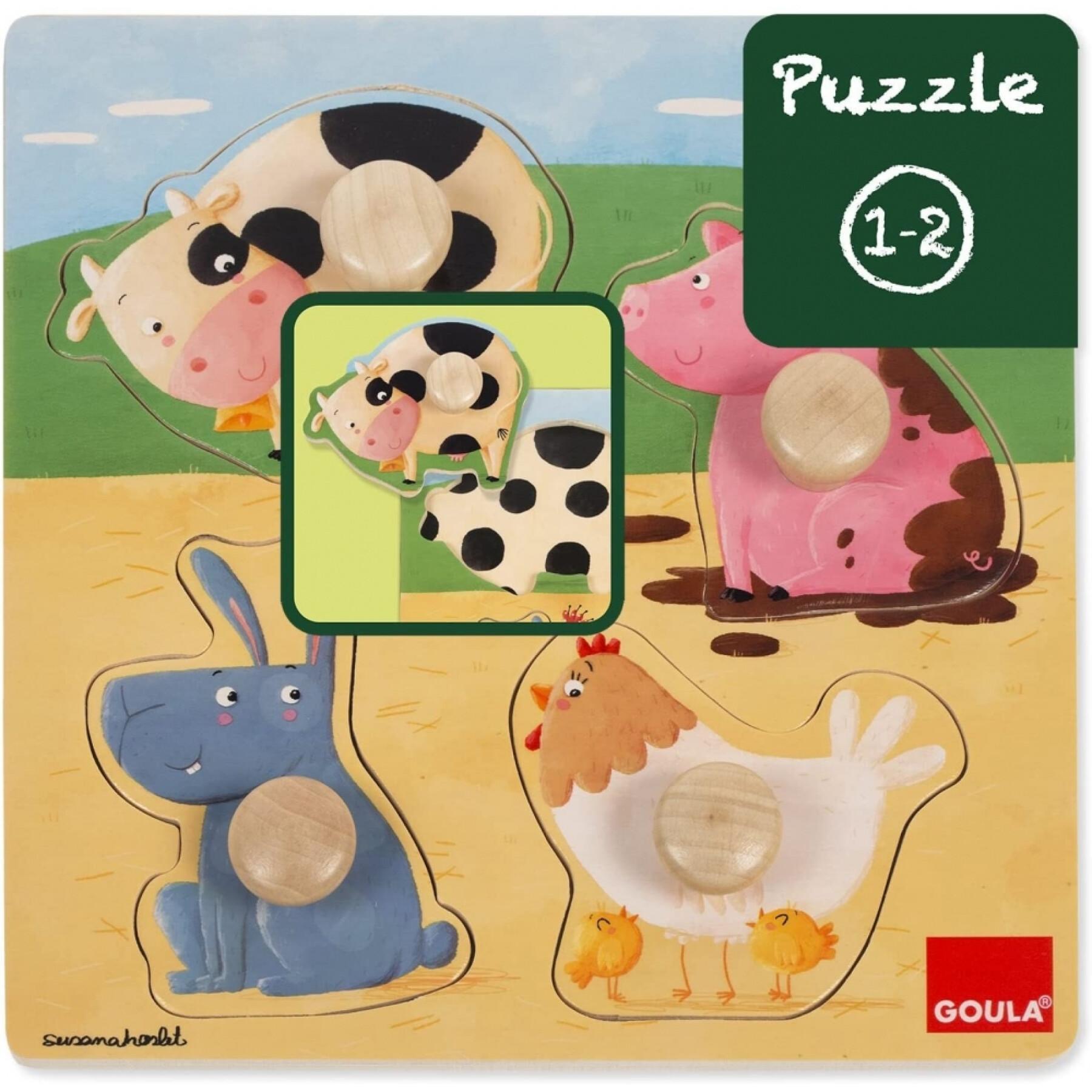 Puzzle en bois Goula Animales