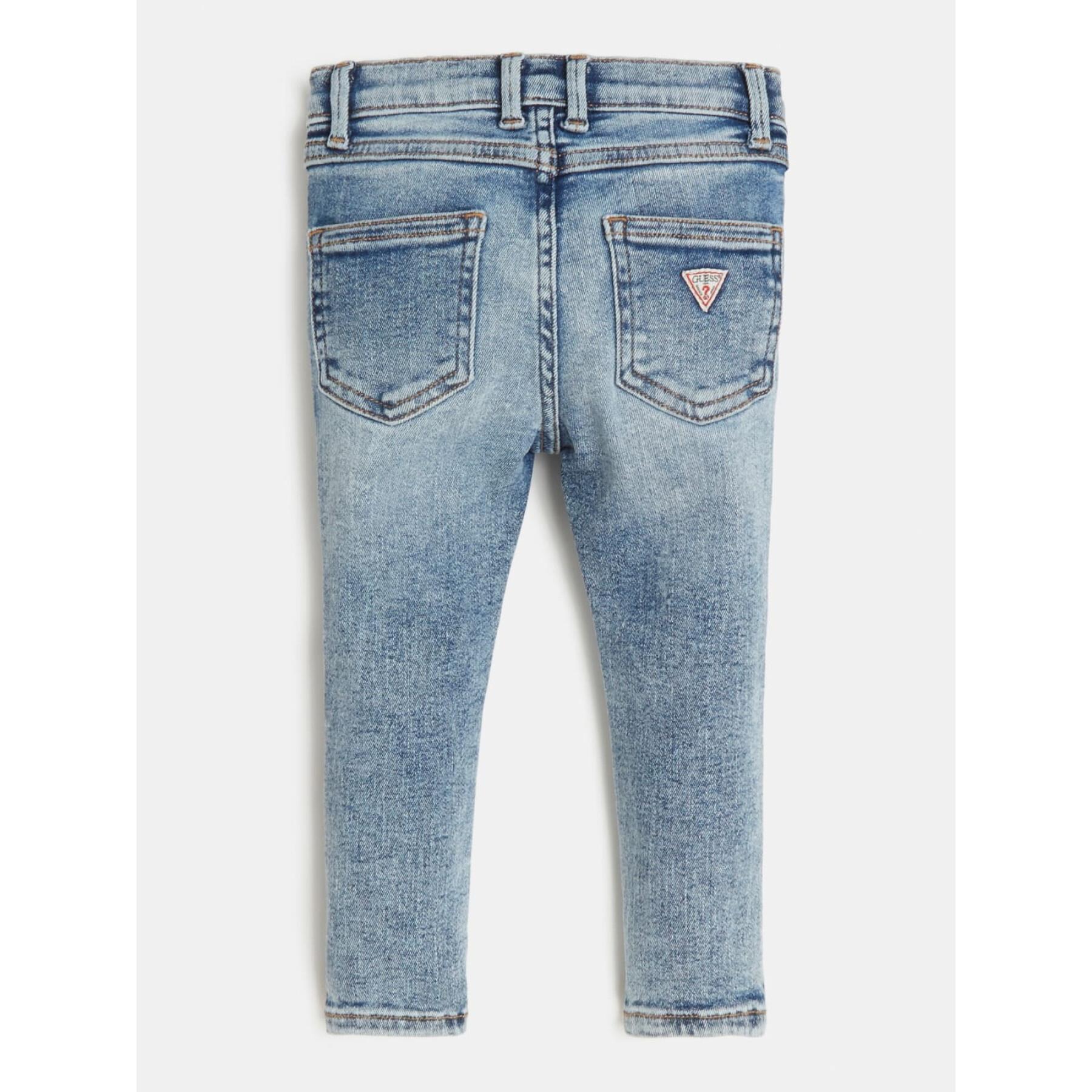 Jeans skinny avec bouton apparent fille Guess W/Expo