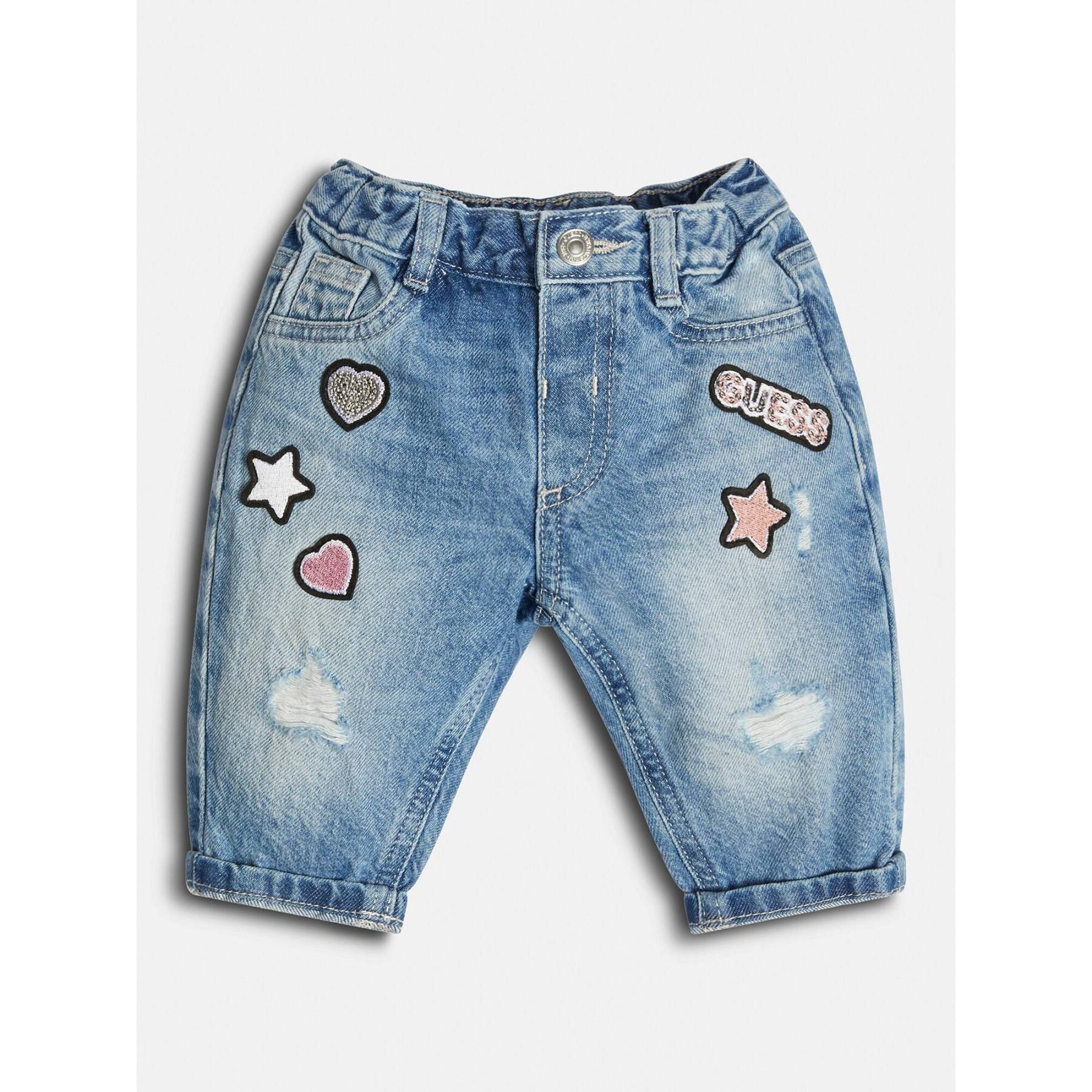 Jeans mom taille haute fille Guess