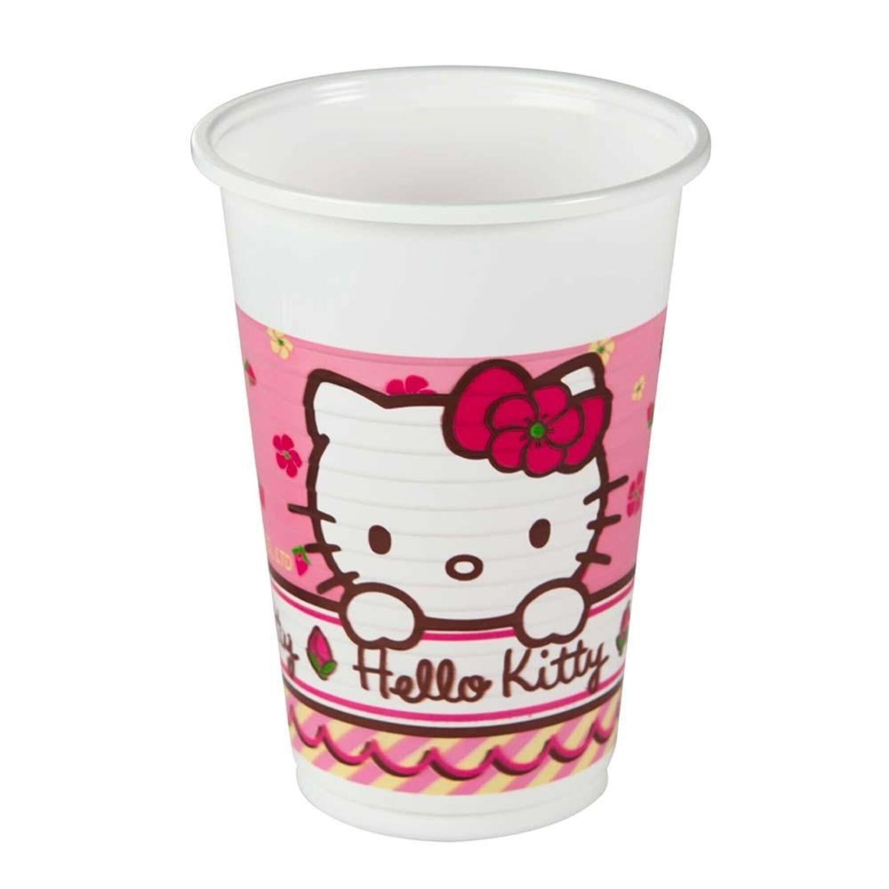 Pack 10 gobelets en plastique Hello Kitty