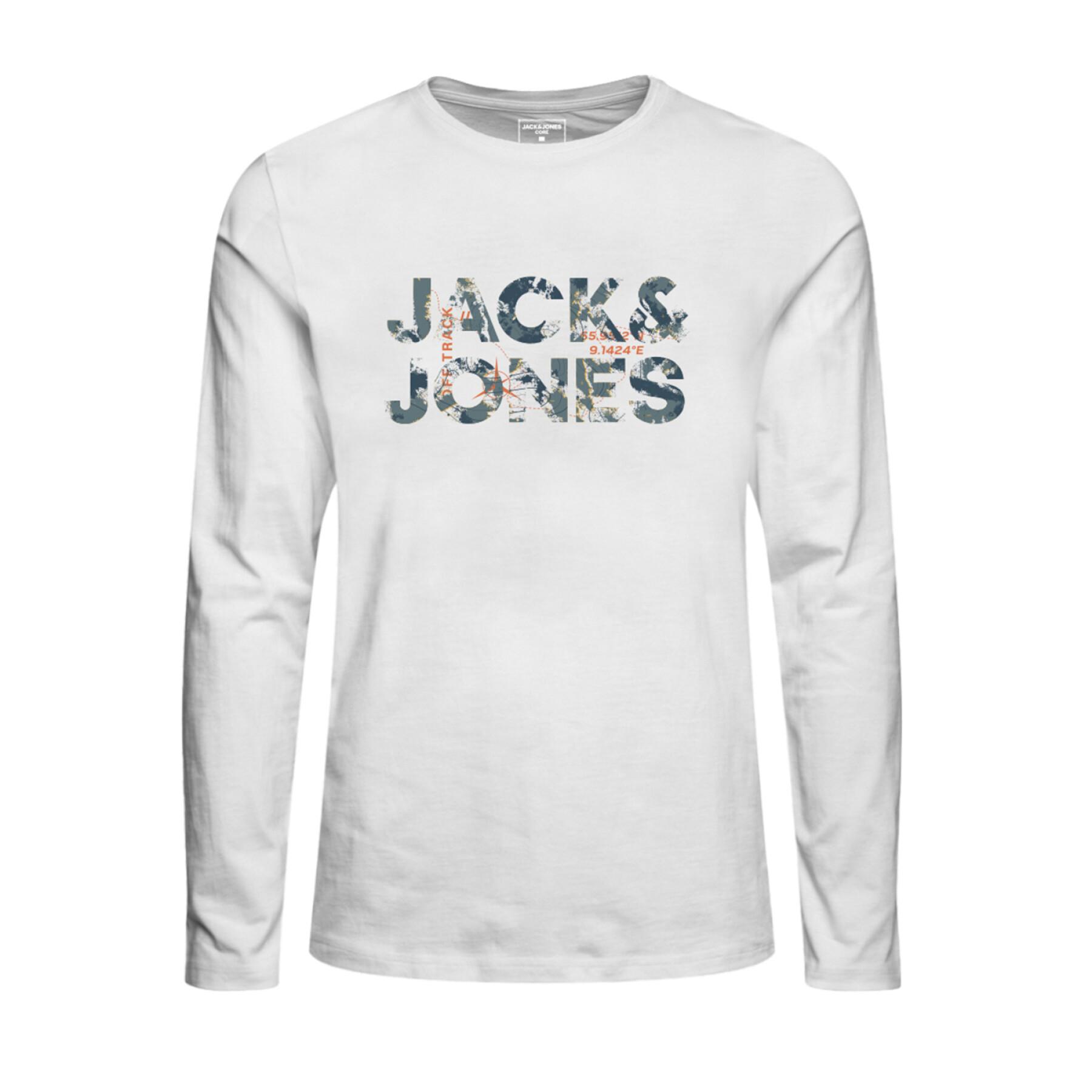 T-shirt à manches longues col rond enfant Jack & Jones Tech Logo