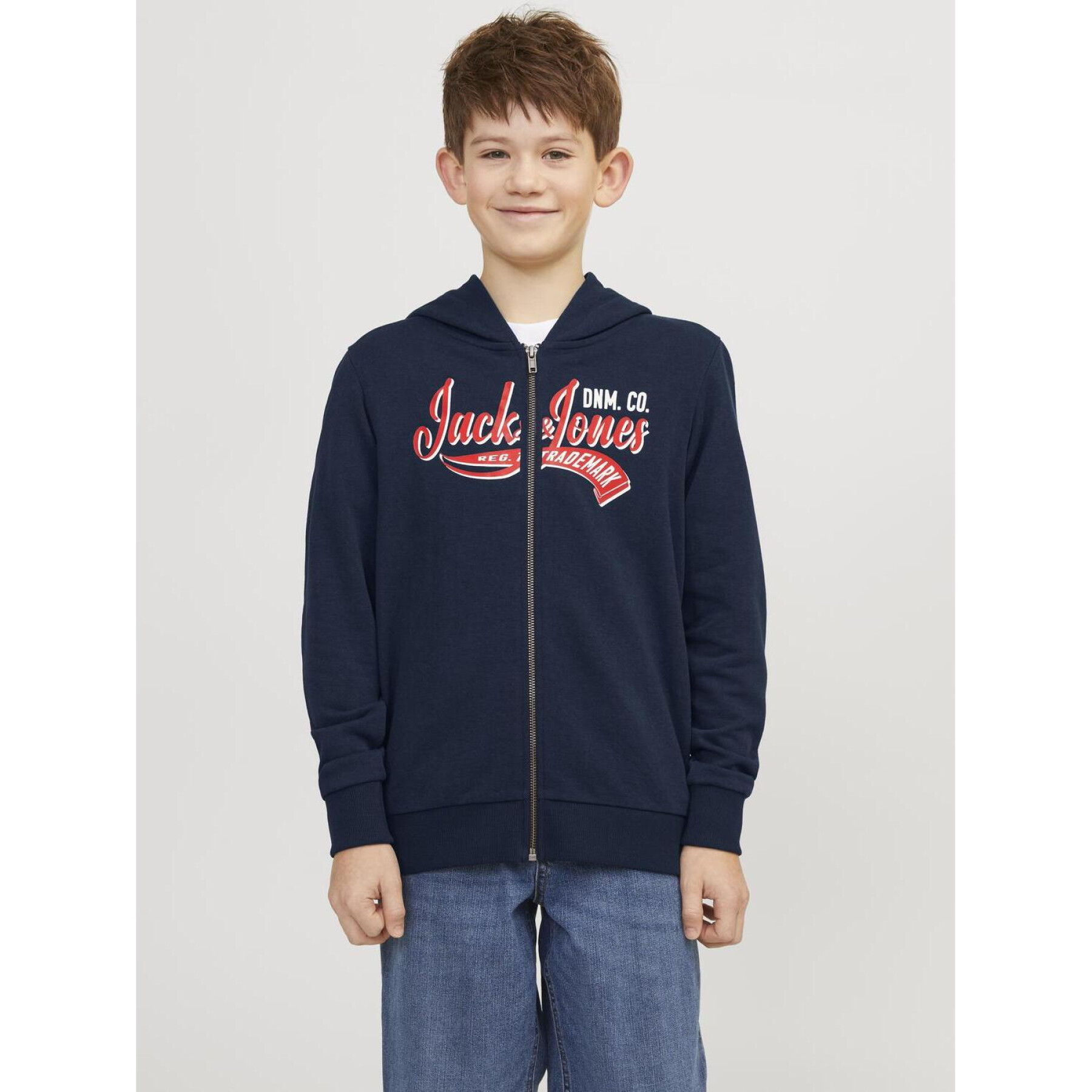 Sweatshirt à capuche zippé enfant Jack & Jones Logo 2 Col