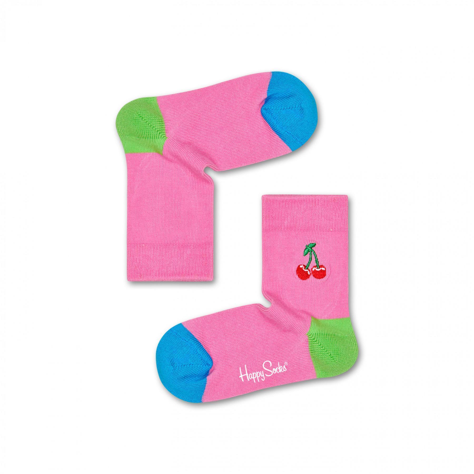 Chaussettes enfant Happy Socks Cherry Embroidery