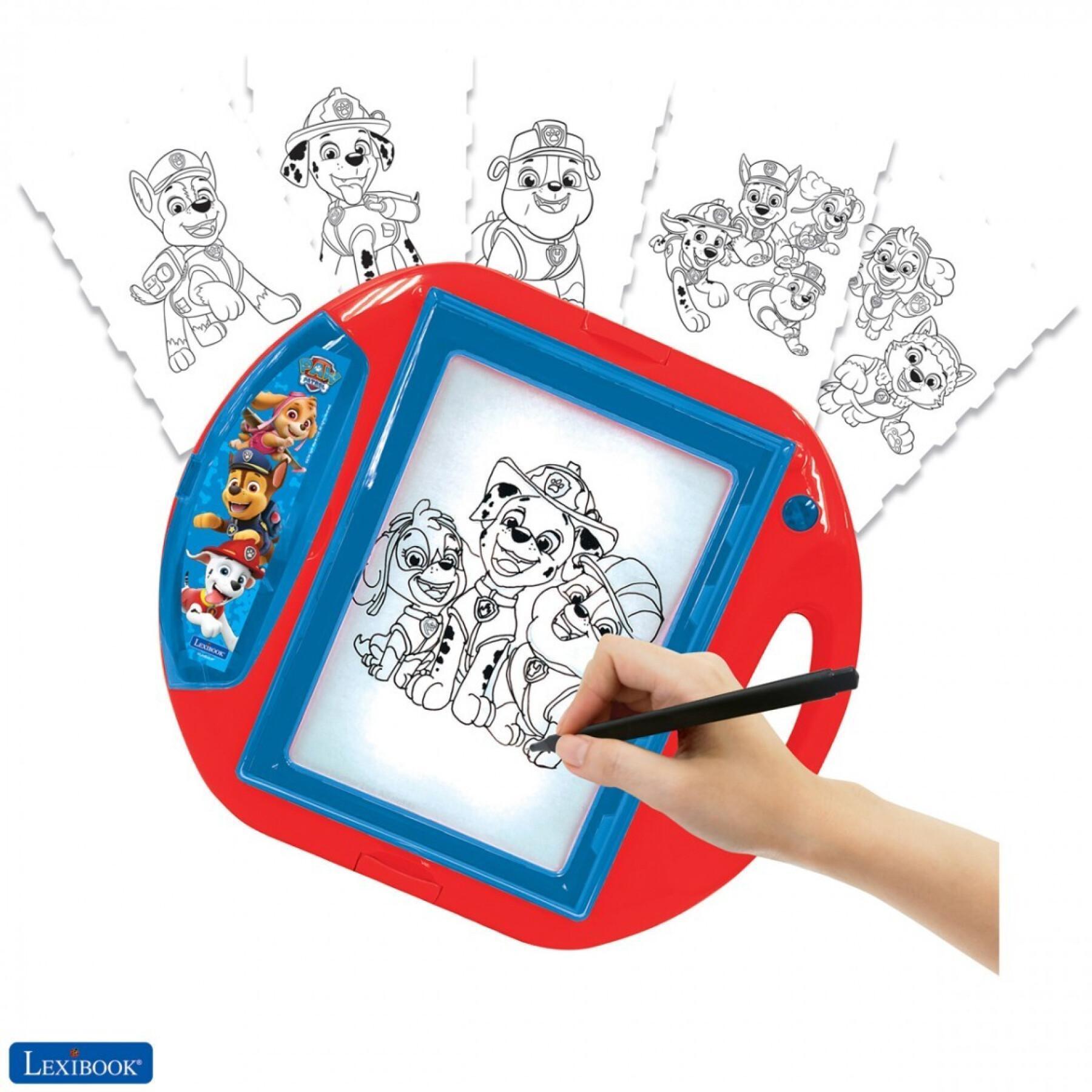 Tablette éducative projecteur à dessin + modèles et tampons Lexibook Pat’ Patrouille