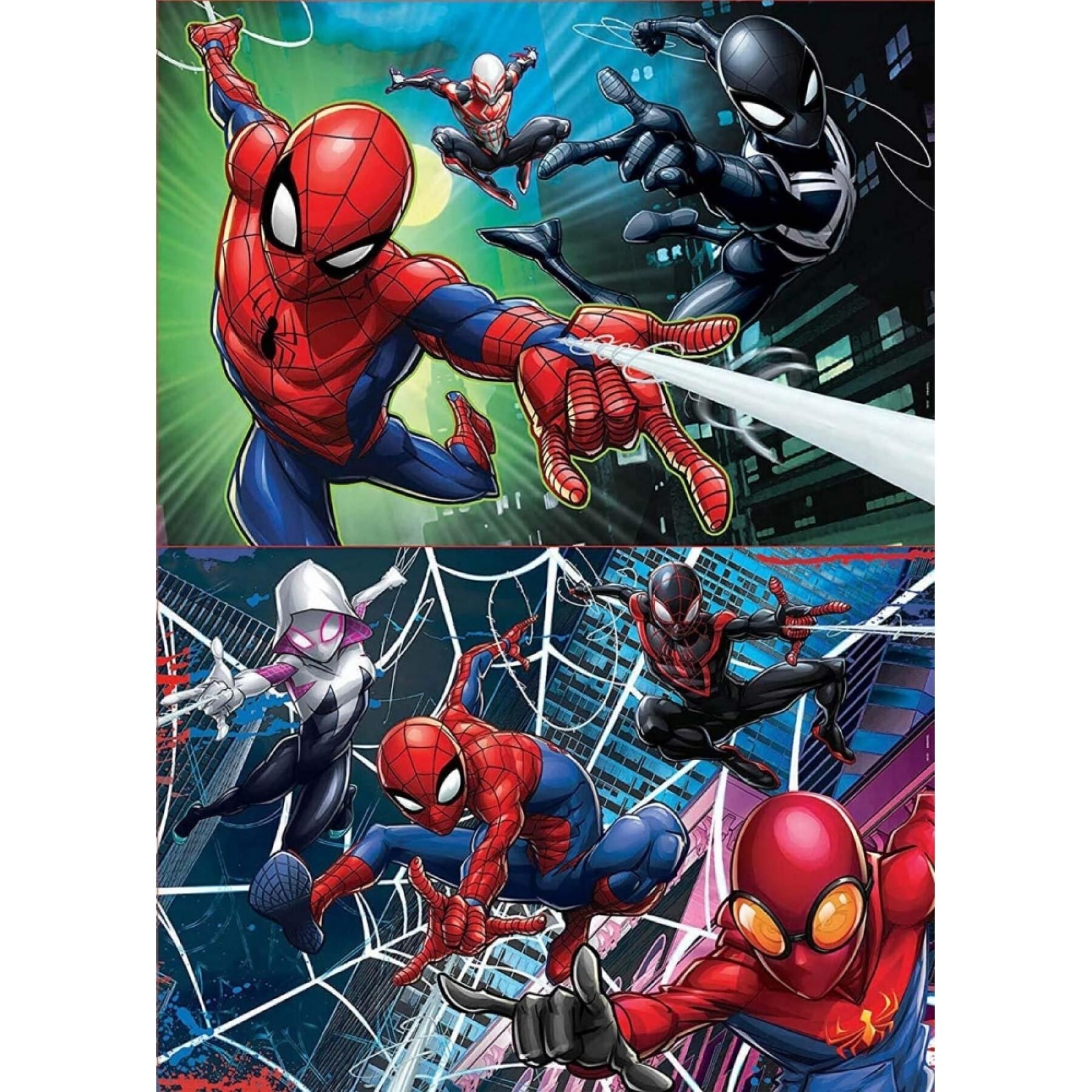Puzzle de 2 x 100 pièces Spiderman Marvel