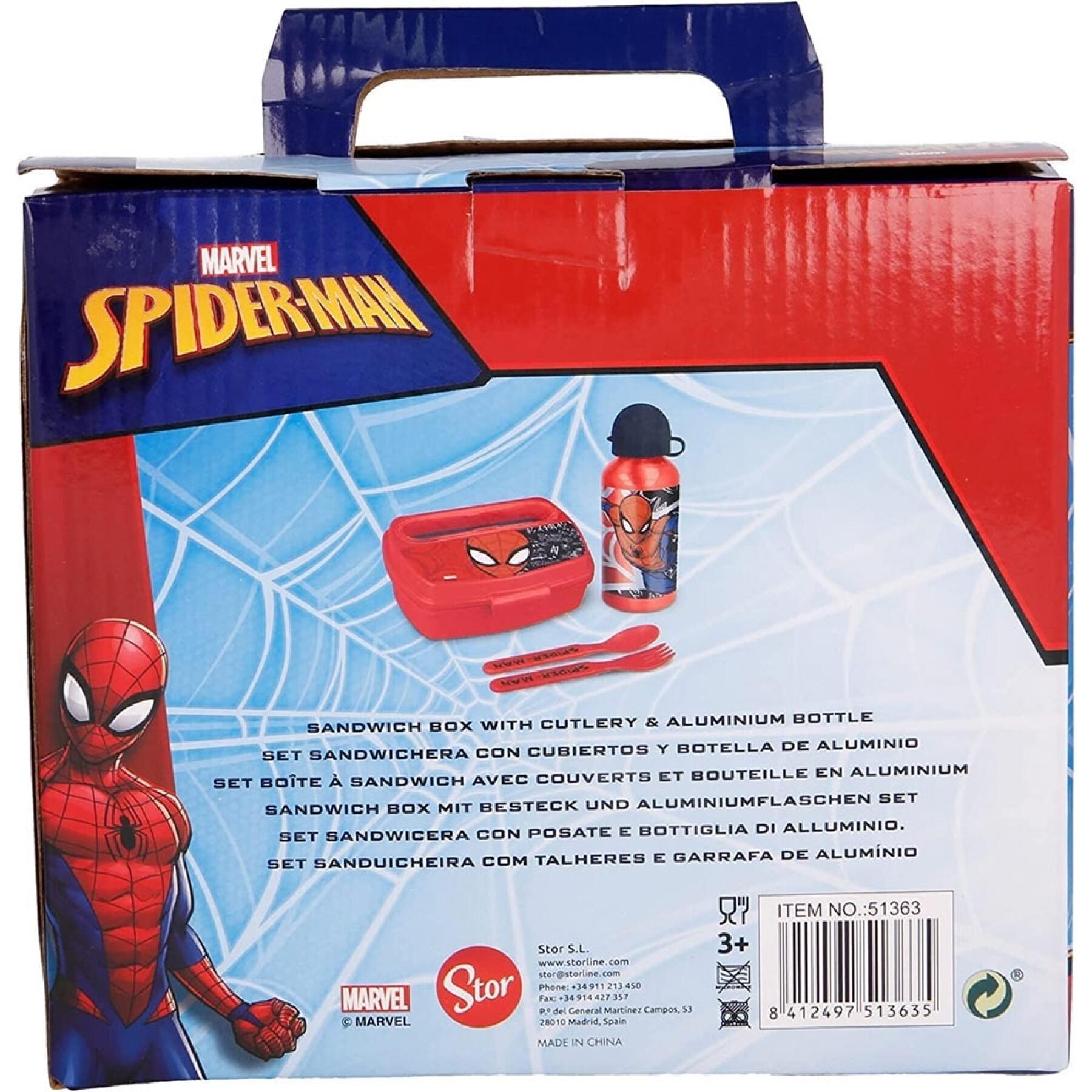 Boîte à sandwich et gourde avec couvert Spiderman Marvel