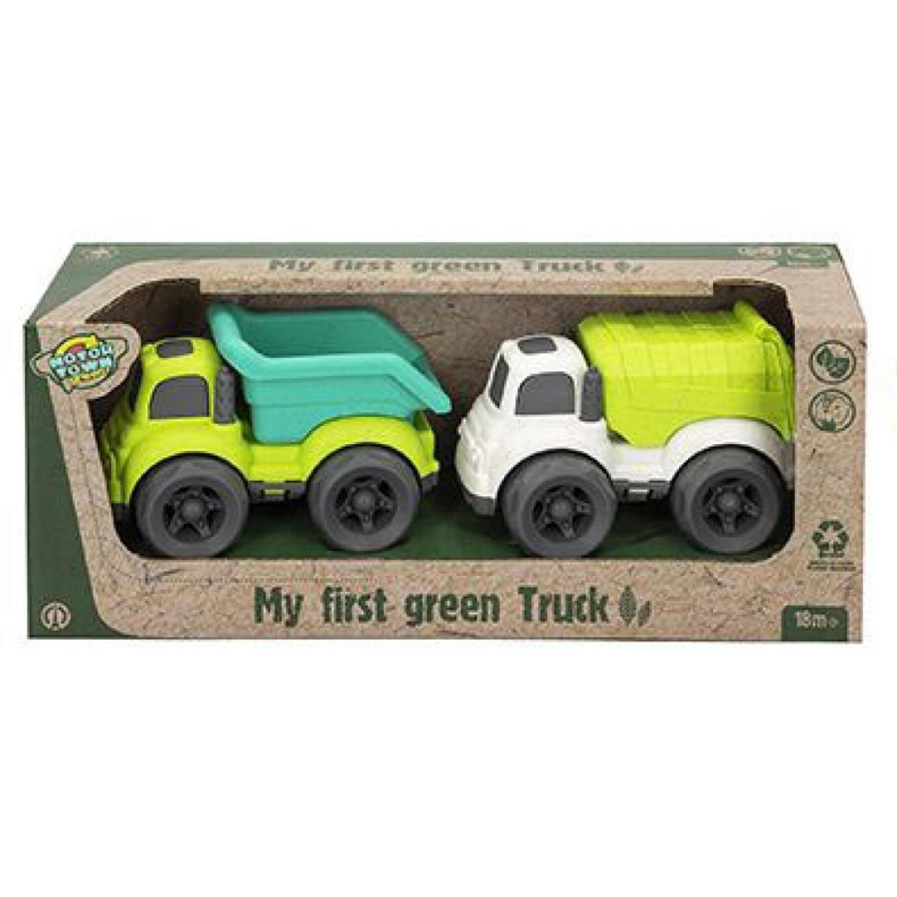 Lot de 2 modèles camions sous carton Motor Town Eco