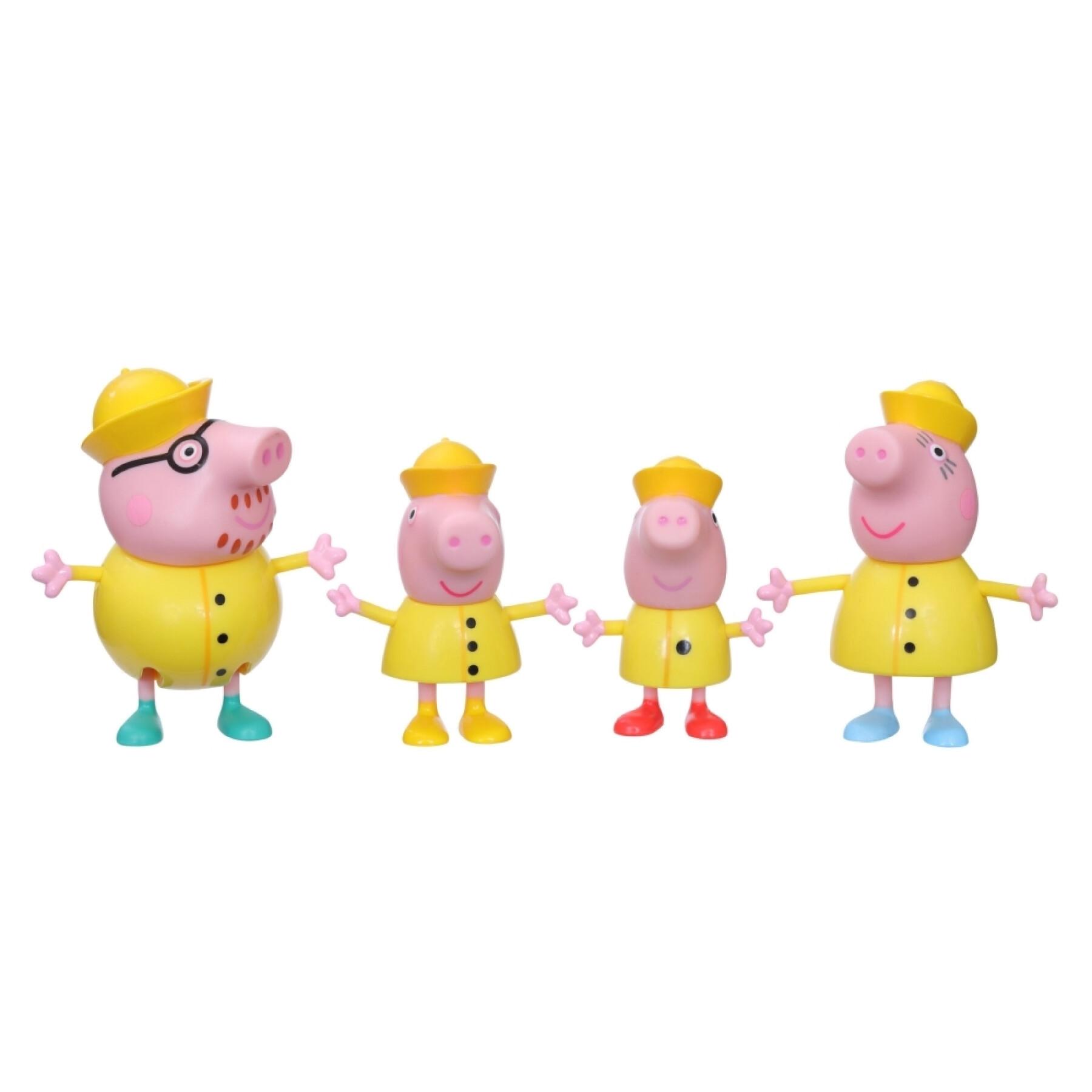 Lot de 4 figurines peppa et sa famille Peppa Pig