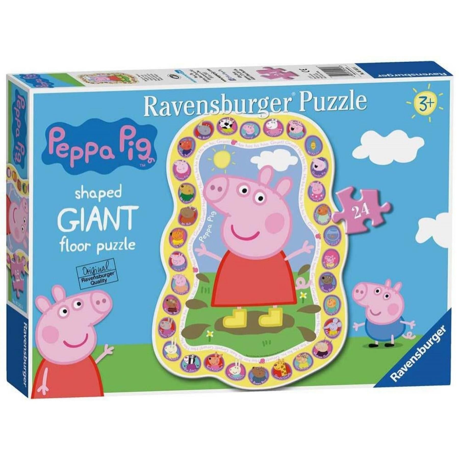 Puzzle de 24 pièces de sol Peppa Pig