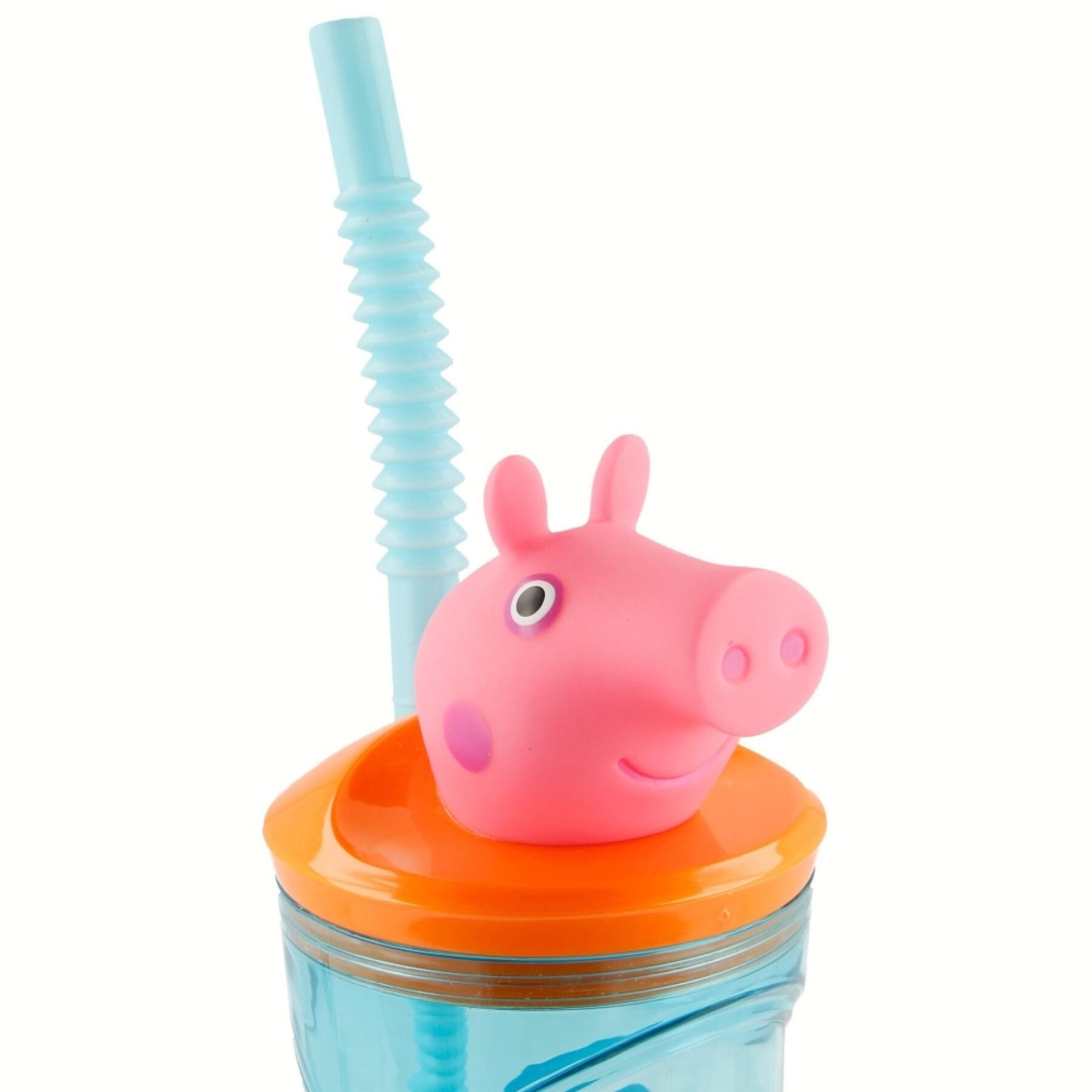 Mug à paille figurine Peppa Pig 3D