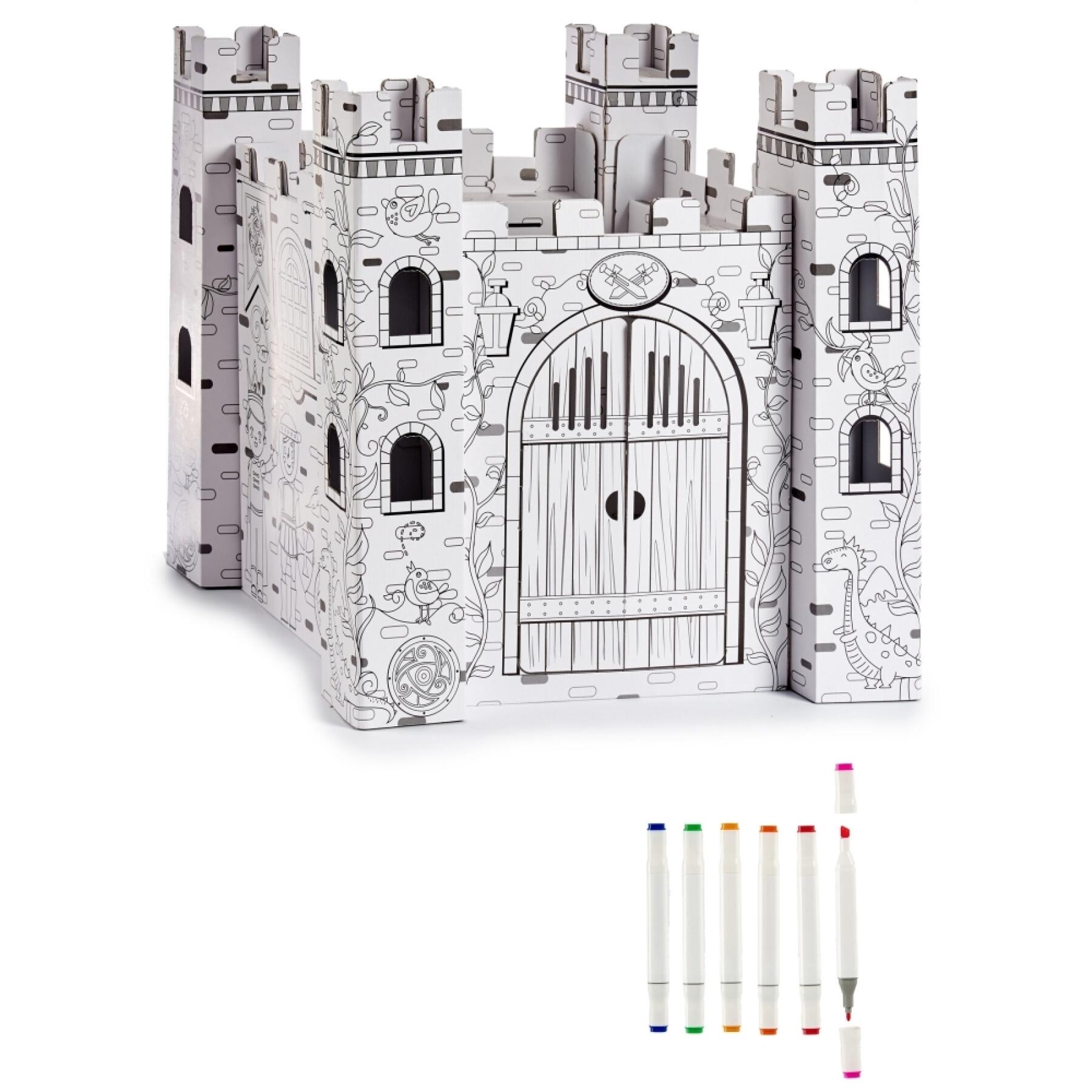 Château en carton 3D à assembler et à décorer Pincello