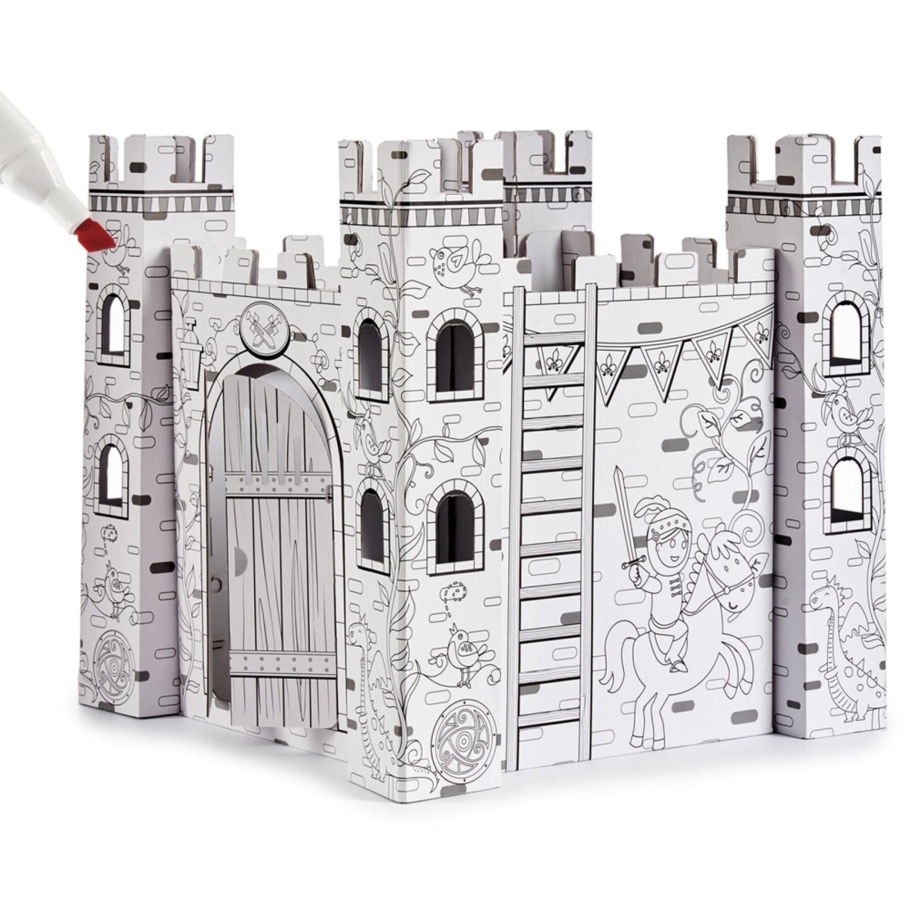 Château en carton 3D à assembler et à décorer Pincello