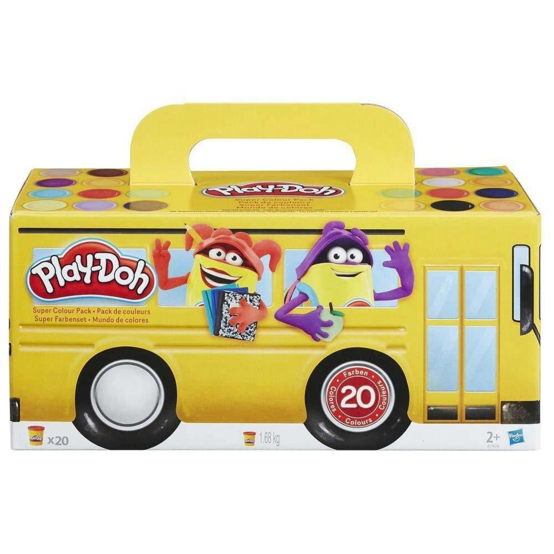 Lot de 20 boîtes de pâte à modeler Play-Doh de 85 g, boîte de rangement  pouvant contenir 32 paquets de pâte à modeler de 28,3 g pour cadeaux de  fête d'enfant (boîte