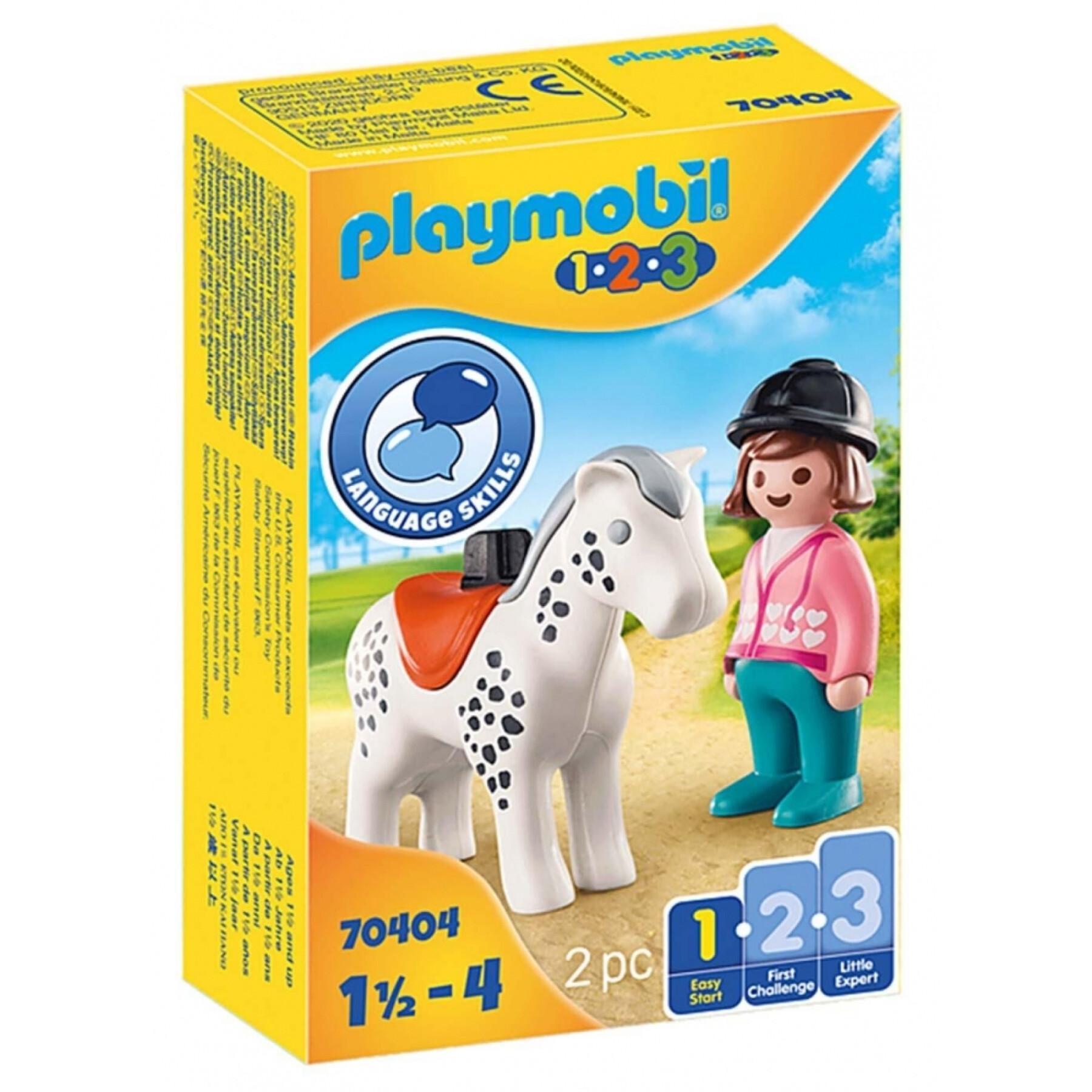 Cavalier avec Cheval Playmobil 1.2.3