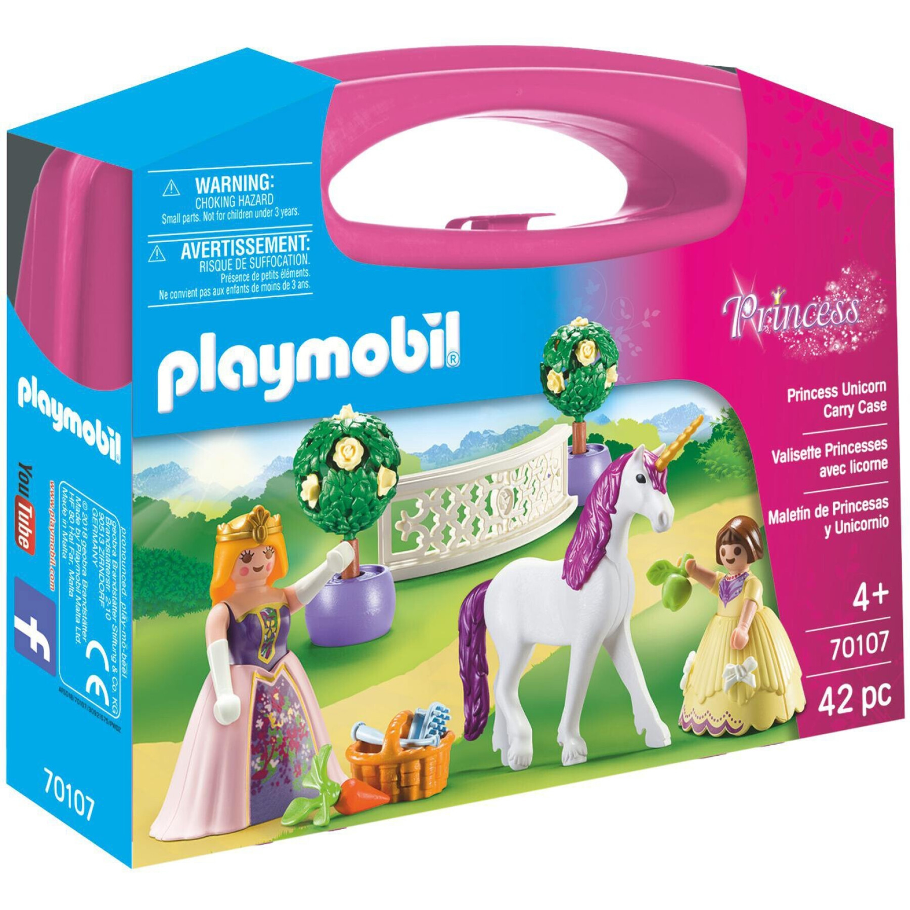Valisette figurine Princesses + Licorne Playmobil