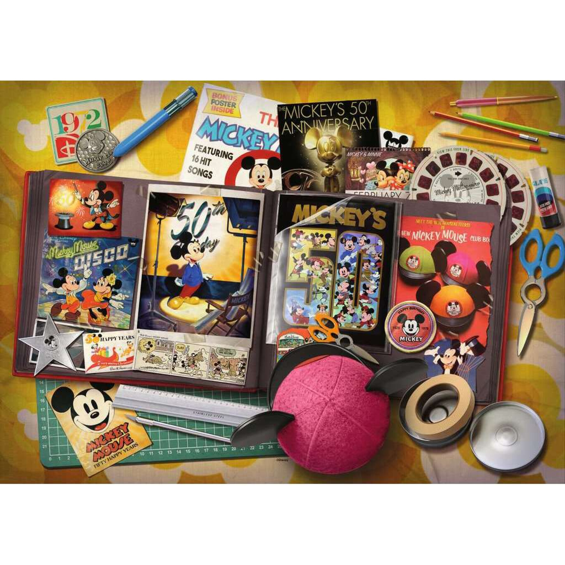 Puzzle 1000 pièces Ravensburger Anniversaire de Mickey 1970