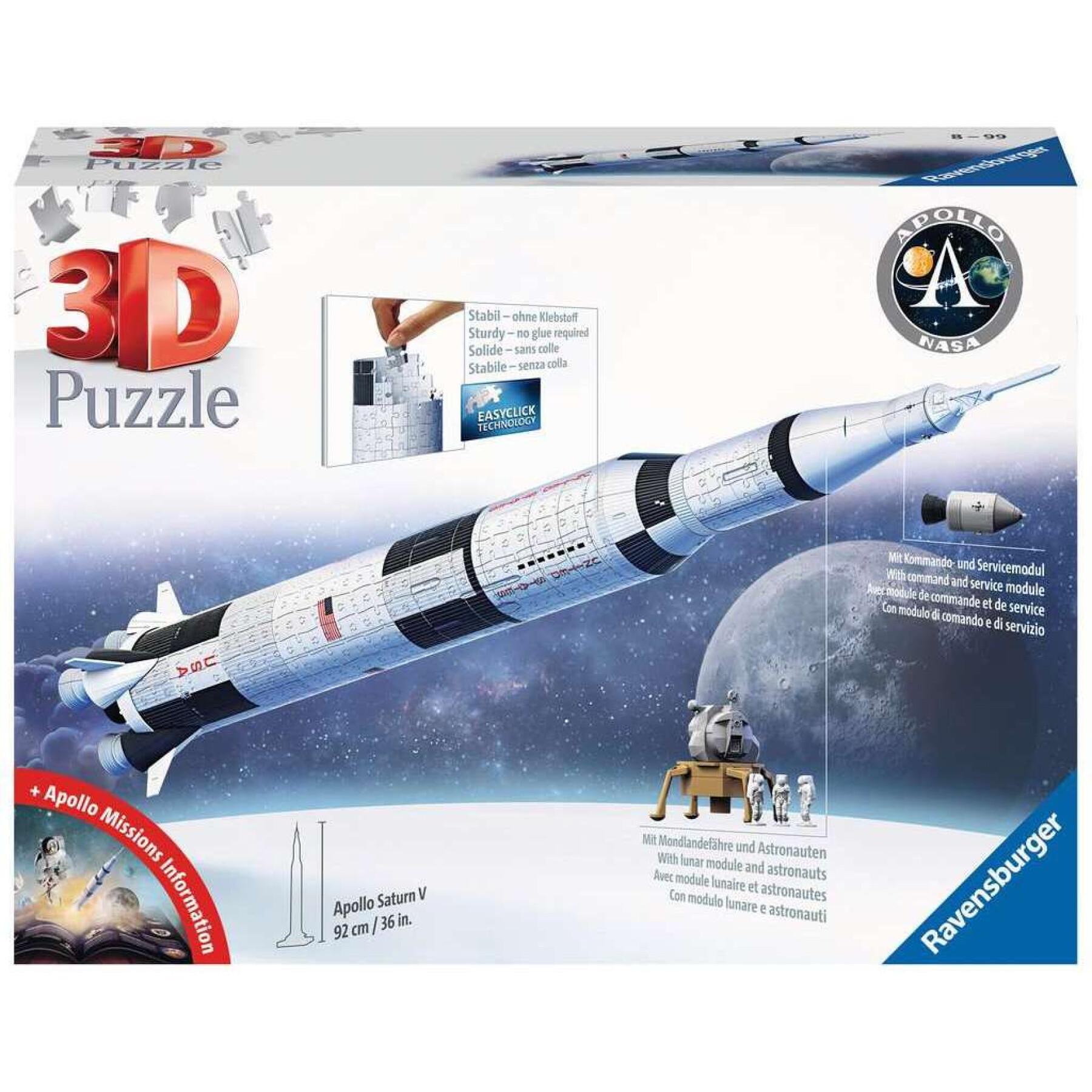 Puzzle 3D Fusée spatiale Ravensburger Saturne V/NASA