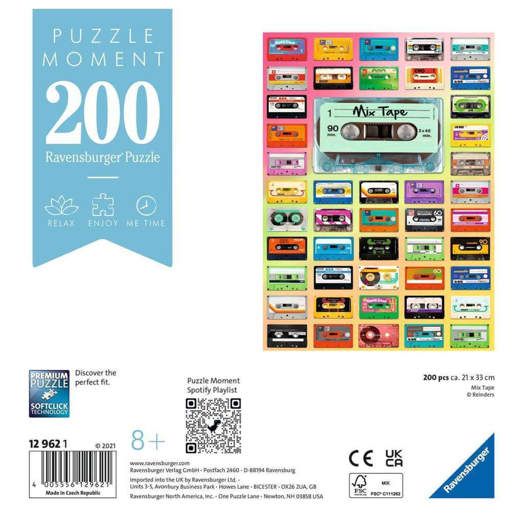 Puzzles 200 pièces moment Mixtape Ravensburger
