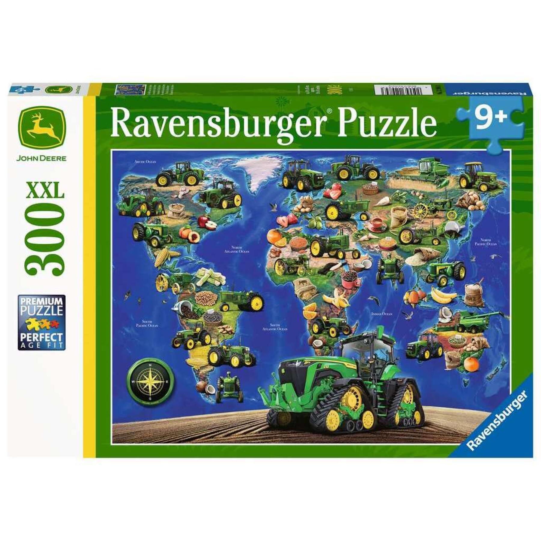 Puzzle 300 pièces XXL Le monde John Deere Ravensburger