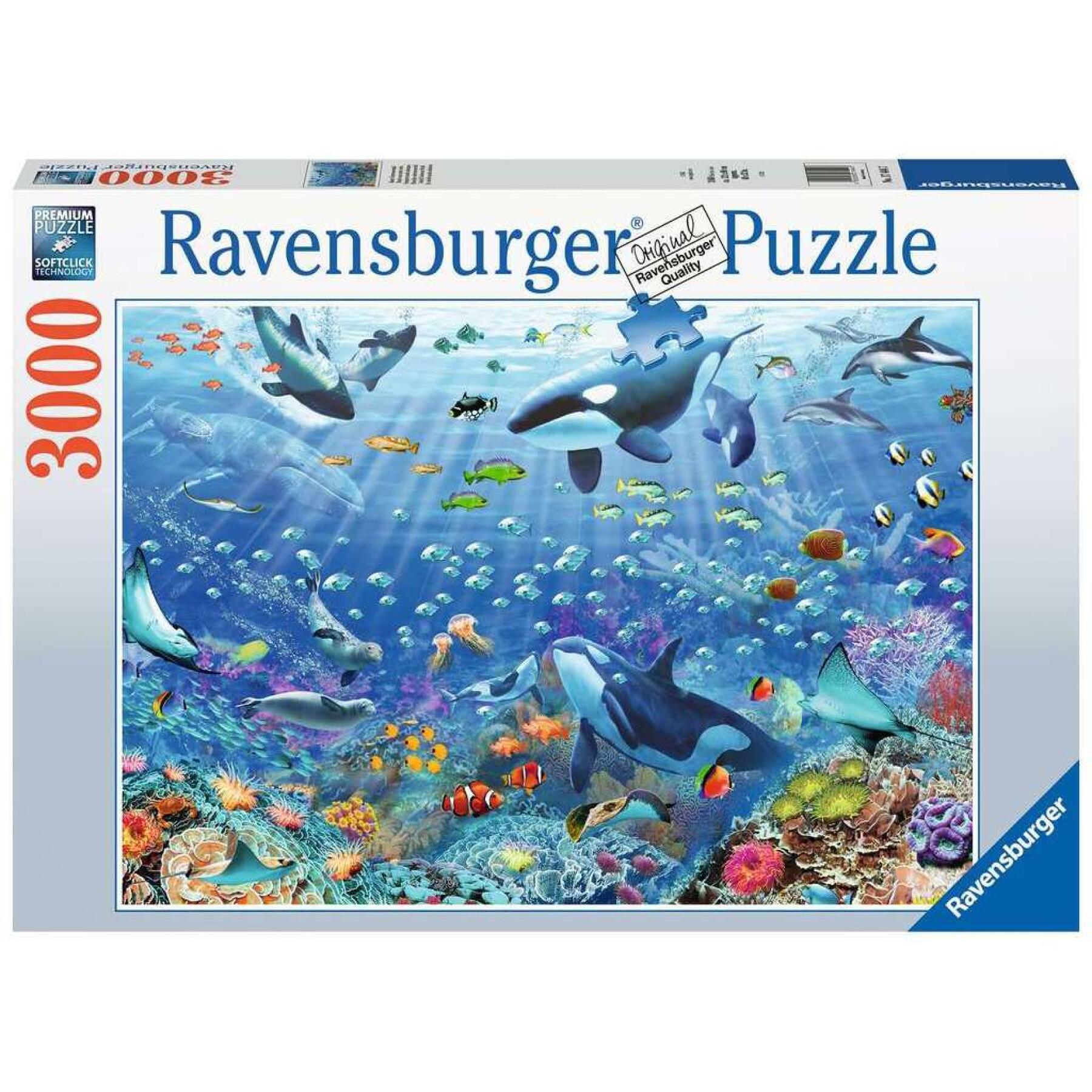 Puzzle de 3000 pièces Monde sous-marin coloré Ravensburger