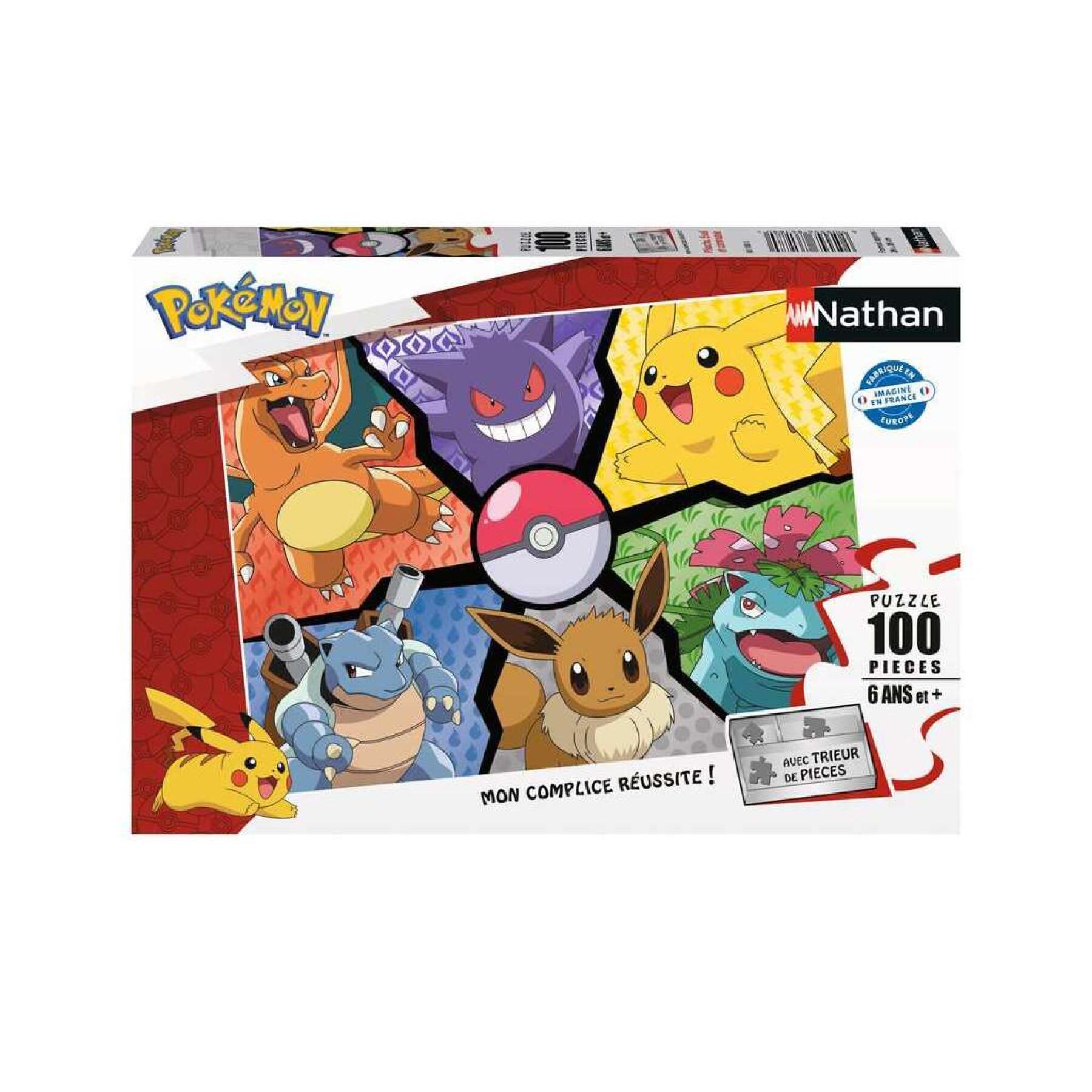 Puzzle de 100 pièces pikachu, evoli et compagnie Ravensburger Pokémon