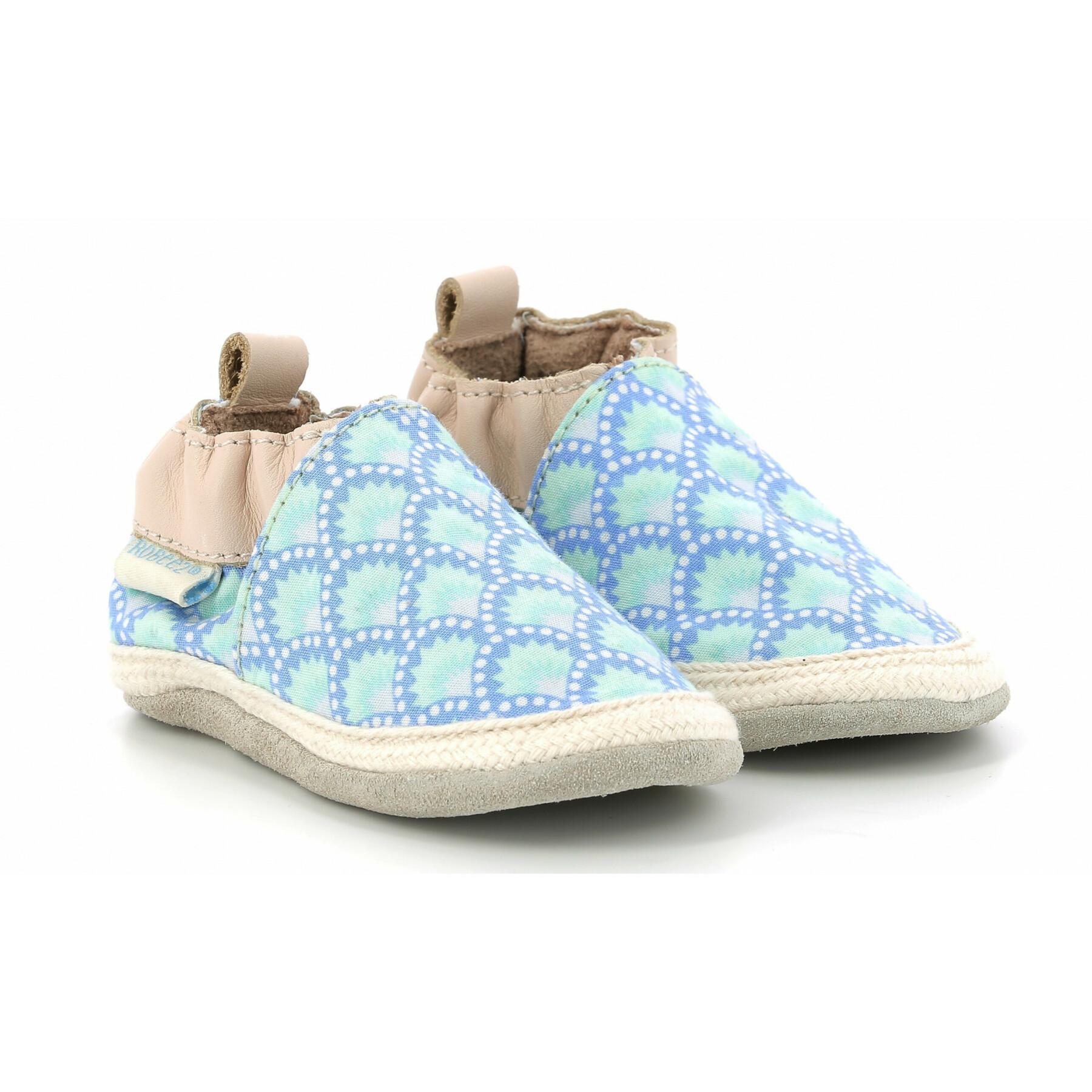 Chaussons bébé Robeez Sunny Camp Wasabi Washed