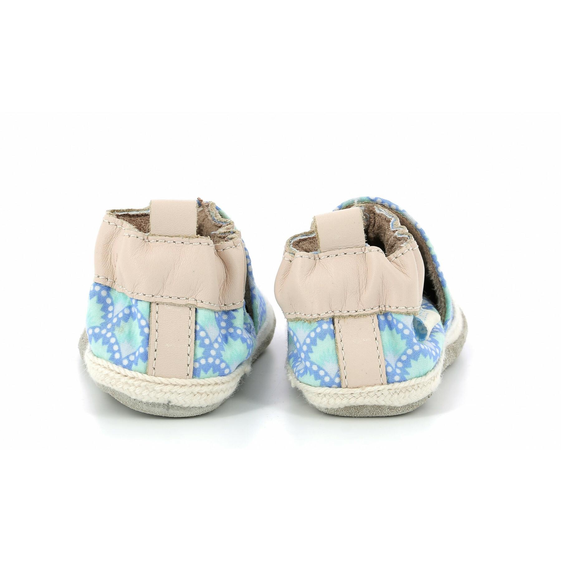 Chaussons bébé Robeez Sunny Camp Wasabi Washed
