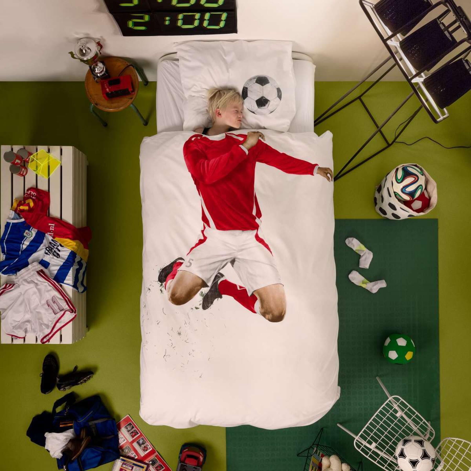 Housse de couette et taie d'oreiller enfant Snurk Soccer Champ