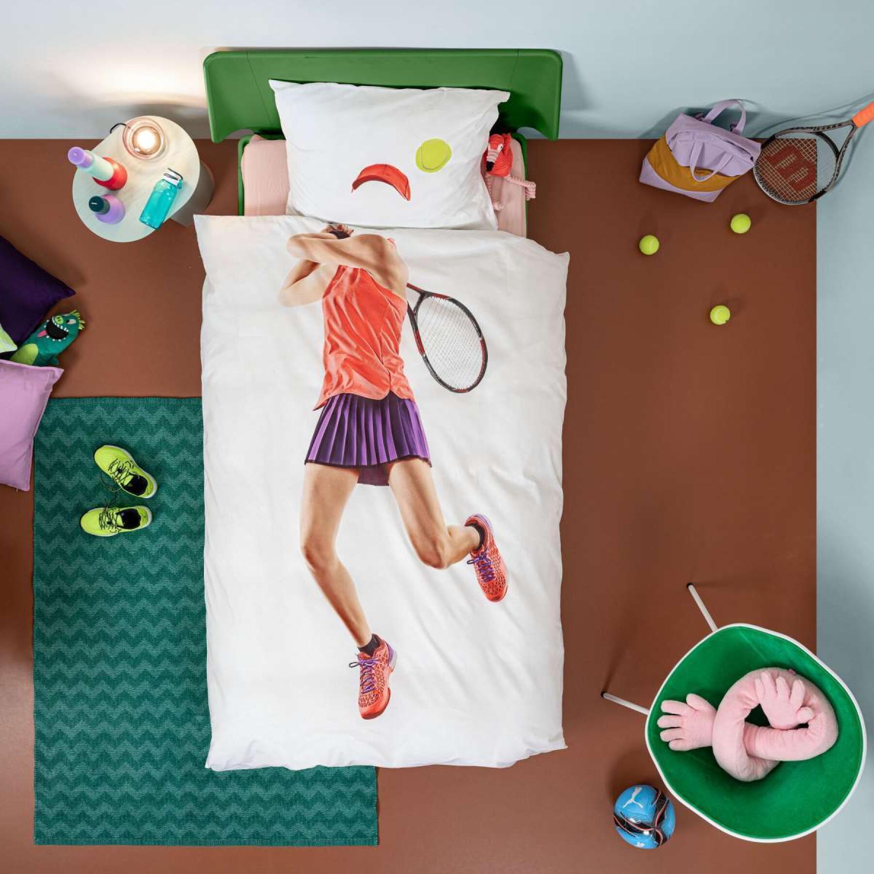 Housse de couette et taie d'oreiller enfant Snurk Tennis Pro Light