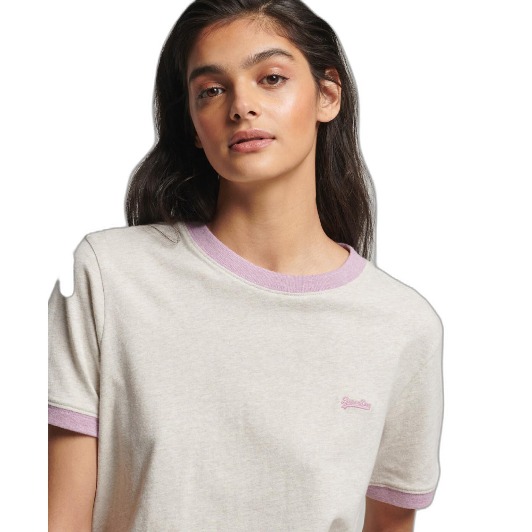 T-shirt contrasté coton bio fille Superdry Vintage Logo
