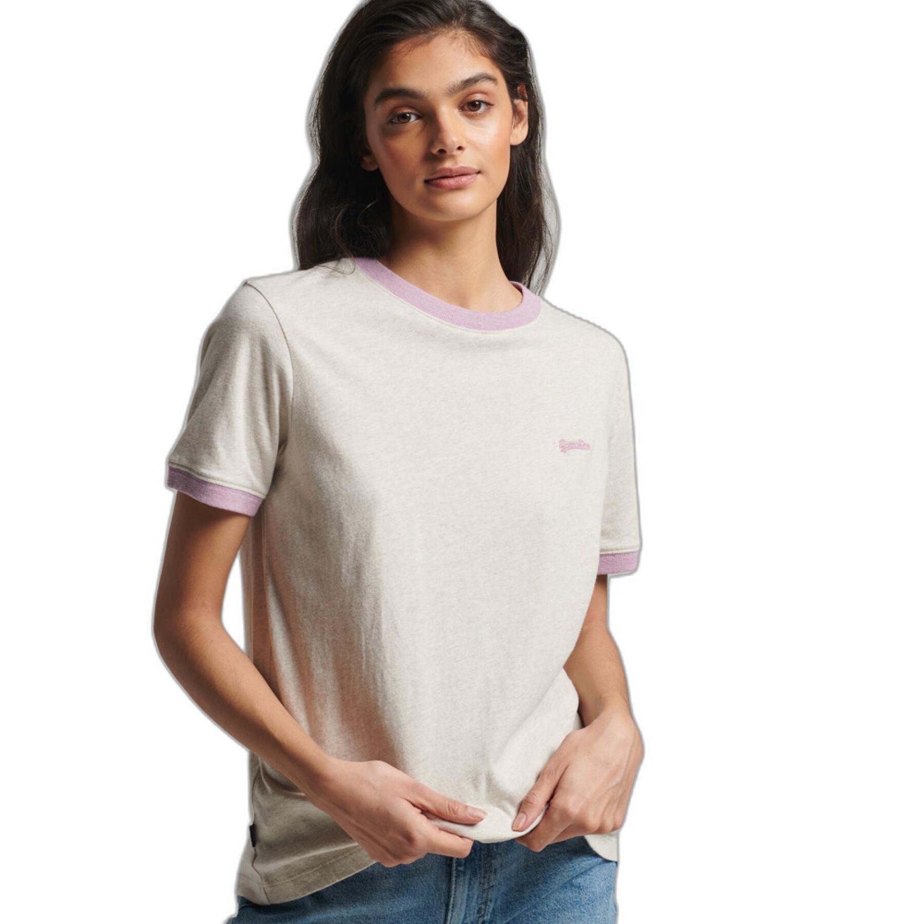 T-shirt contrasté coton bio fille Superdry Vintage Logo