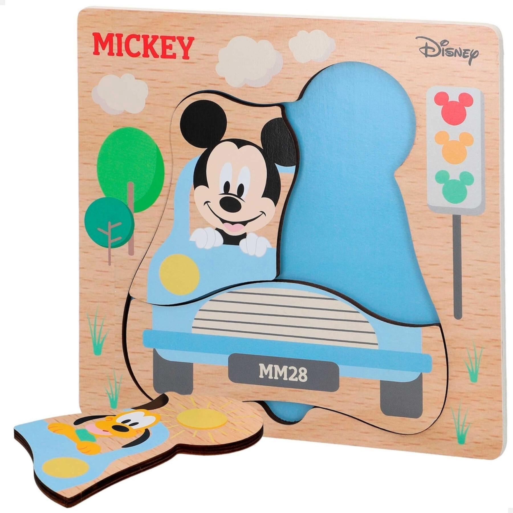 Puzzle en bois Woomax Mickey Mouse ECO