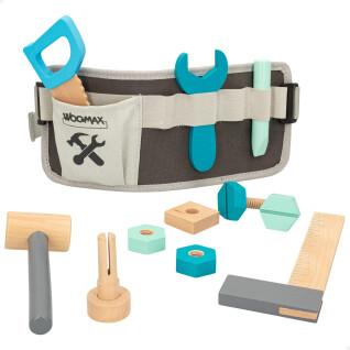 Lot de 12 pièces de jeux de construction ceinture à outils en bois Woomax Eco