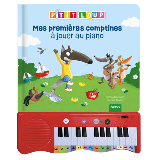 Livre Mon Livre Piano - Mes Premières Comptines À Jouer Au Piano - P'tit Loup Auzou