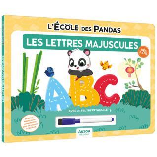Livre pour l'école des pandas mes lettres majuscules Auzou