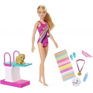 Poupée nageuse et plongeuse + accessoires Barbie